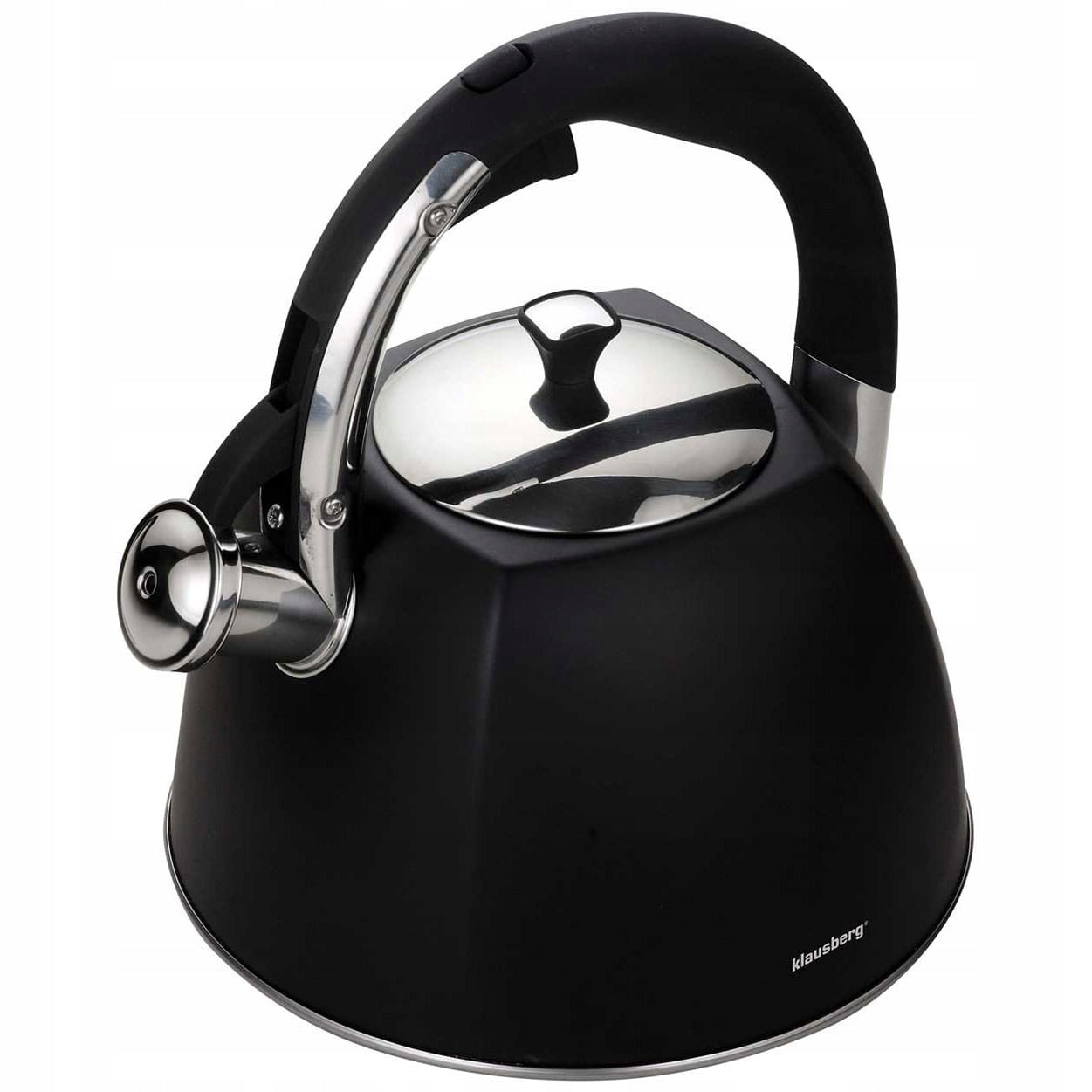 STEEL KETTLE 3L BLACK WITH WHISTLE GAS INDUCTION Manufacturer code KB 7194