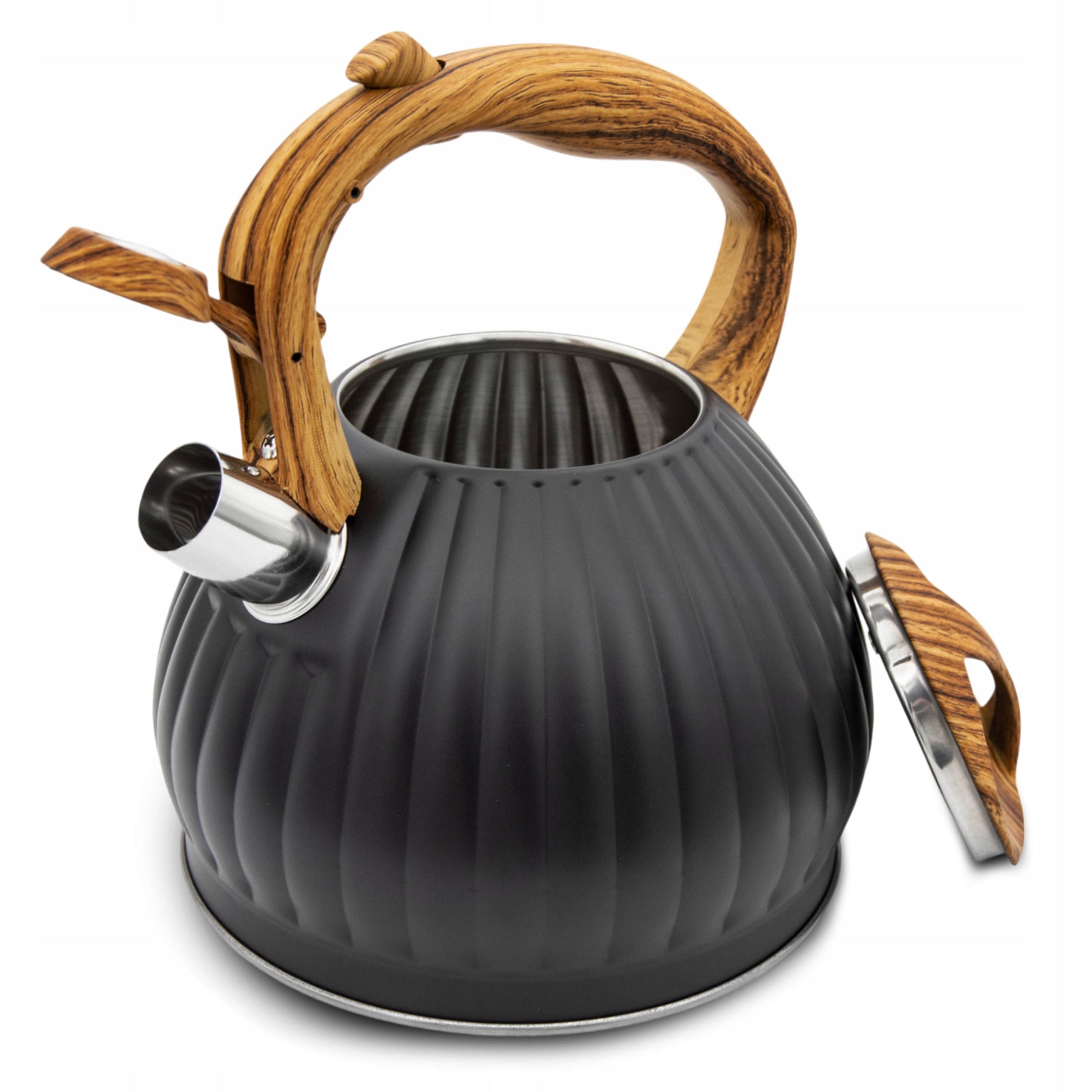 STEEL KETTLE 3L STAINLESS STEEL FOR GAS INDUCTION WITH WHISTLE Brand Meyerhoff