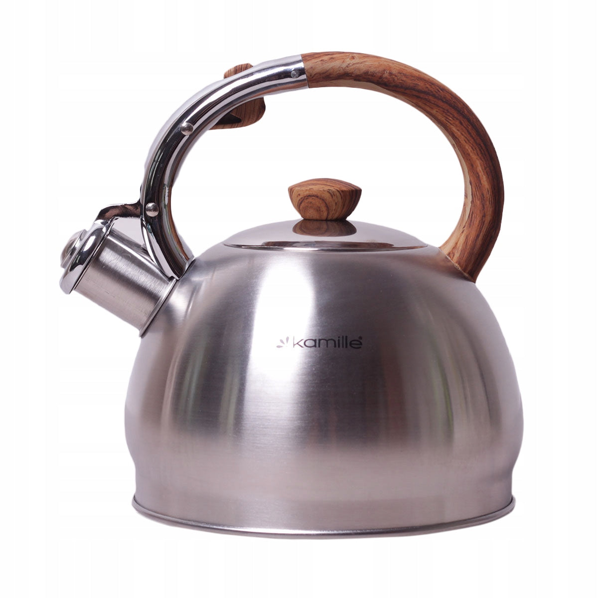 STEEL KETTLE WITH WHISTLE INDUCTION GAS 2,0 L KAMILLE Manufacturer code 0694N