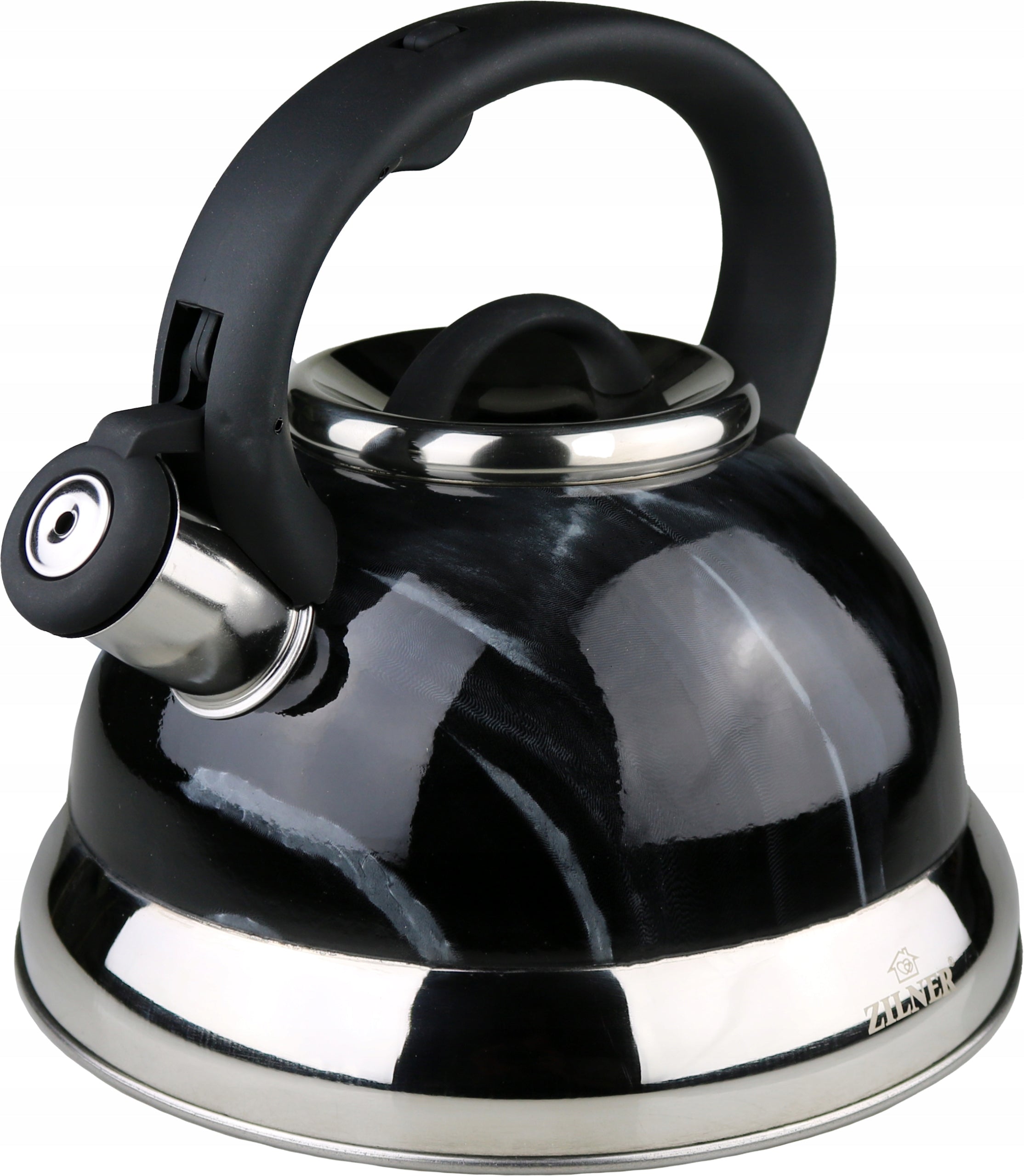 STEEL KETTLE WITH WHISTLE SOLID 3L INDUCTION GAS ZILNER PLATINUM