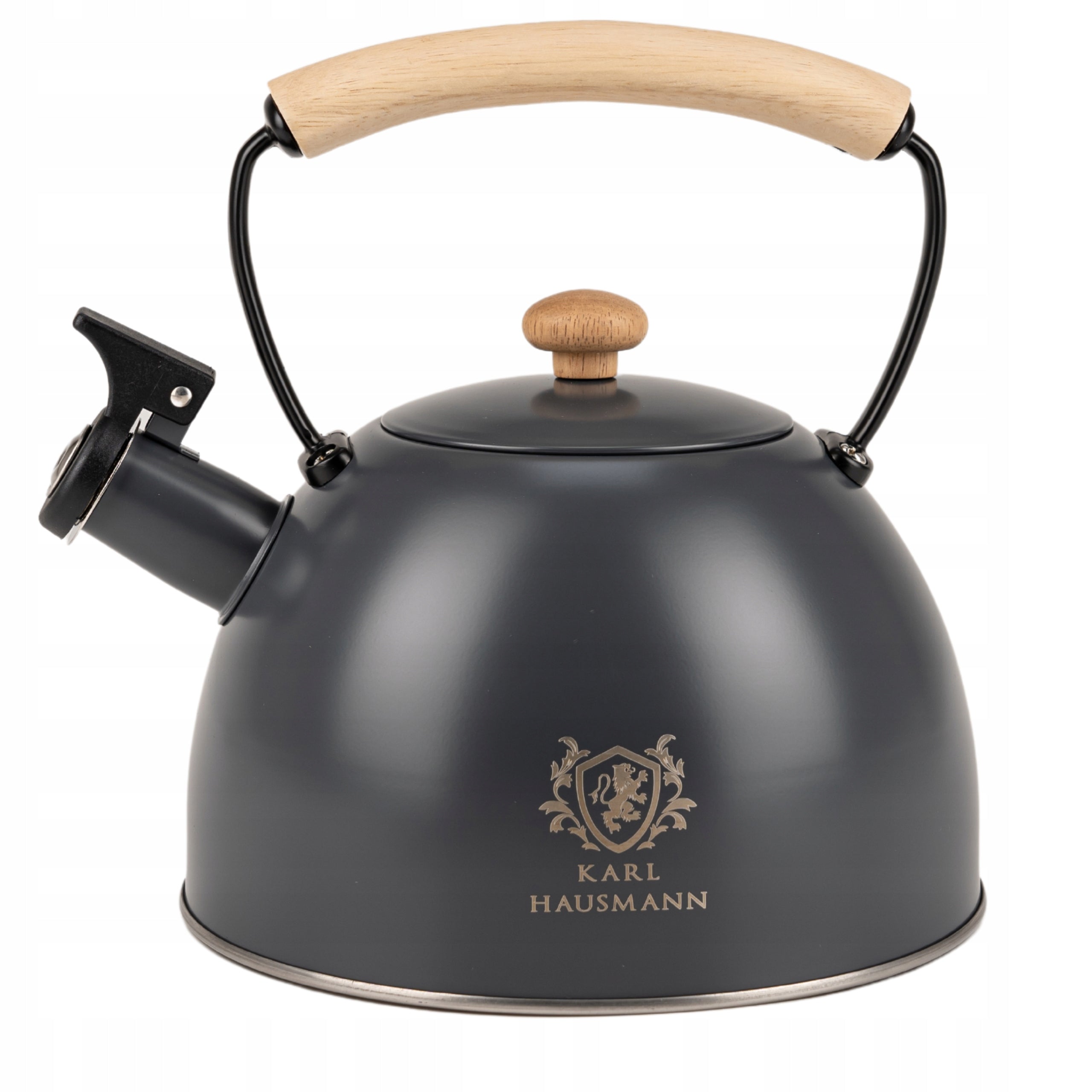 STEEL KETTLE WITH WOOD HANDLE GREY GS-04567C Brand Karl Hausmann
