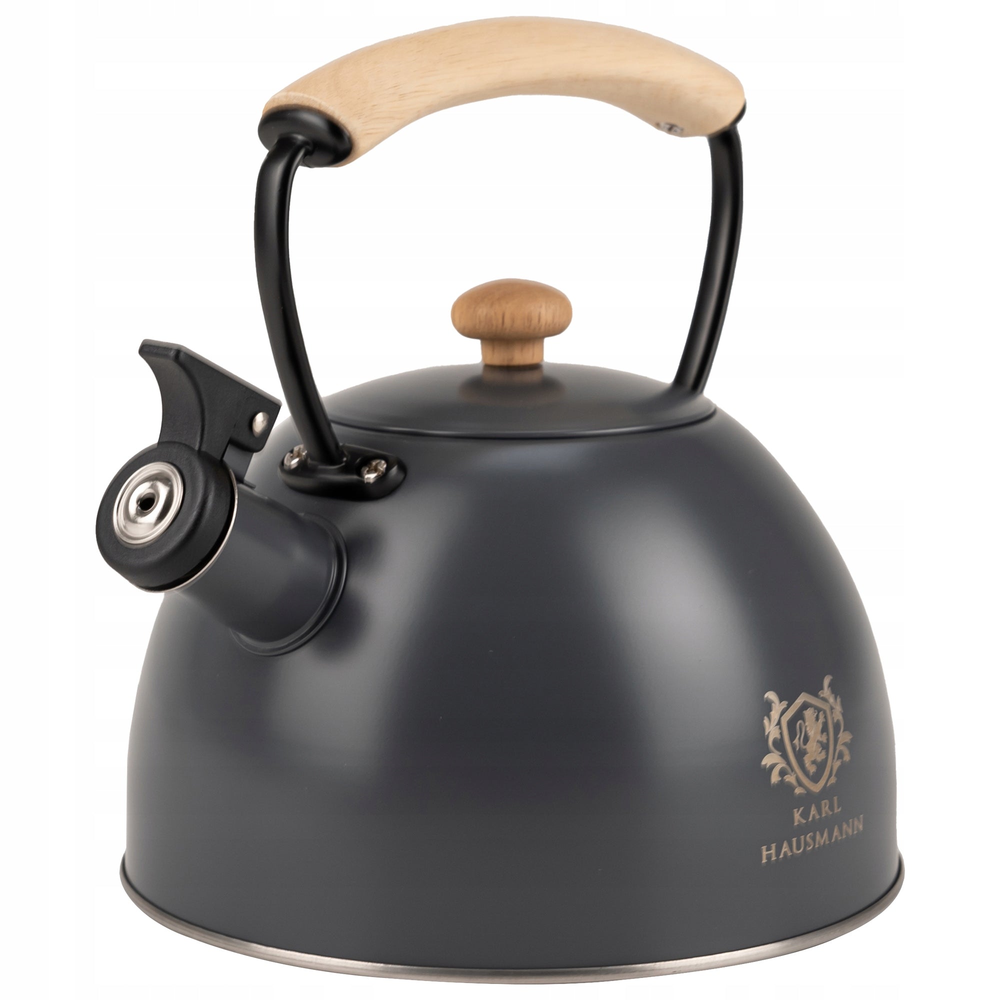 STEEL KETTLE WITH WOOD HANDLE GREY GS-04567C
