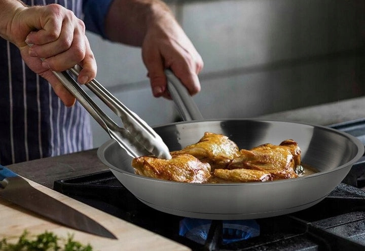STEEL PAN FOR FRYING STEAKS NON-STICK INDUCTION GAS 24 CM Packaging status original
