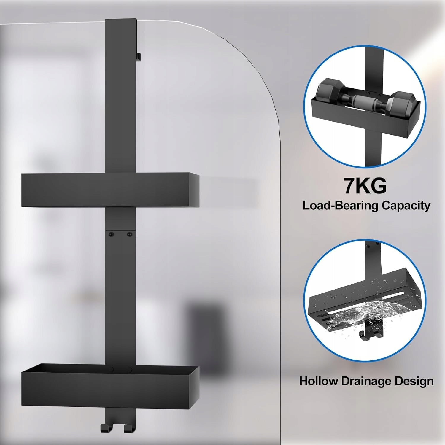 STEEL SHOWER HANGING SHELF BATHROOM SHOWER WALL HANGER EAN (GTIN) 7092181585