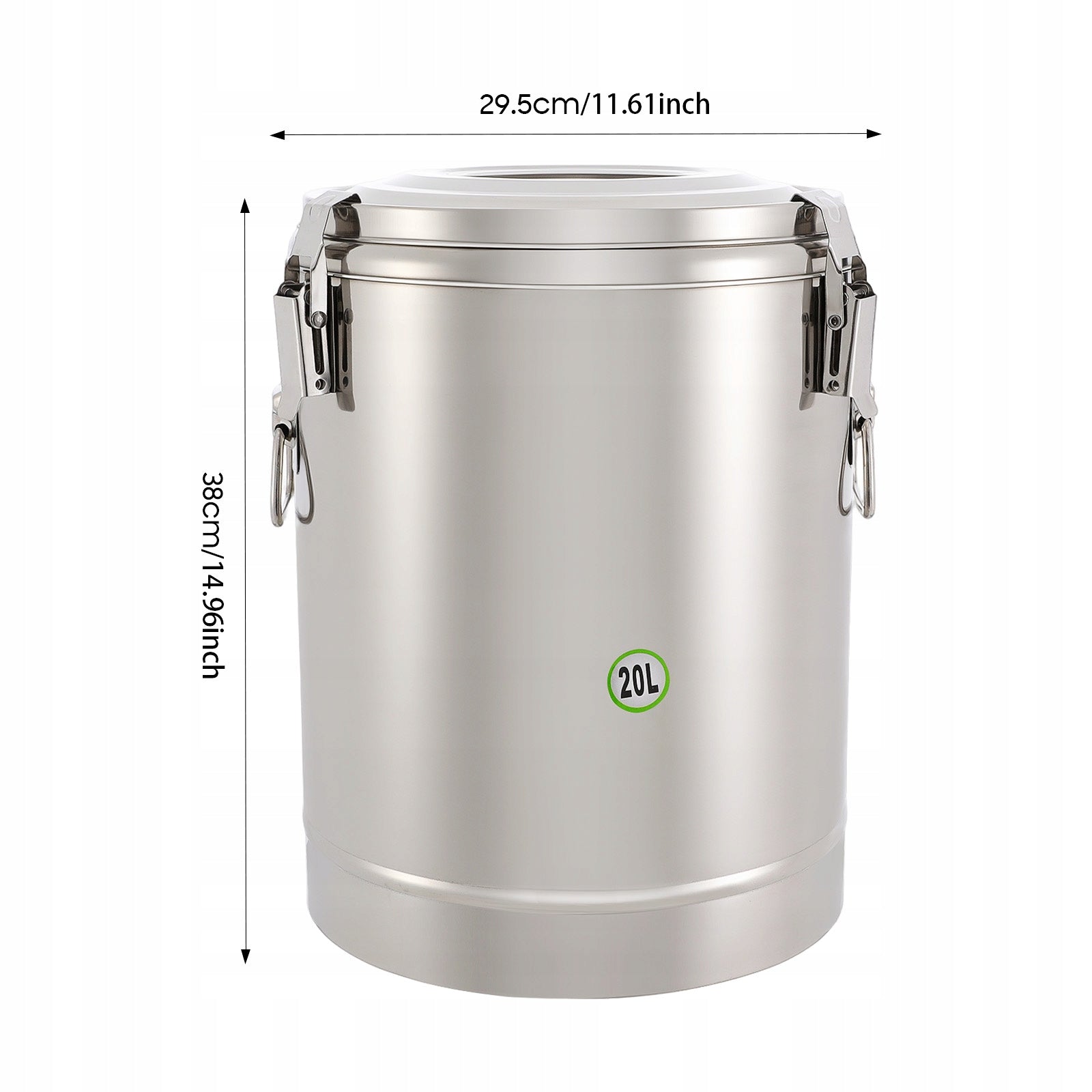 STEEL THERMOS BUCKET 20L FOR FOOD 12H INSULATED SOUP CONTAINER WITH LID Manufacturer code 560840