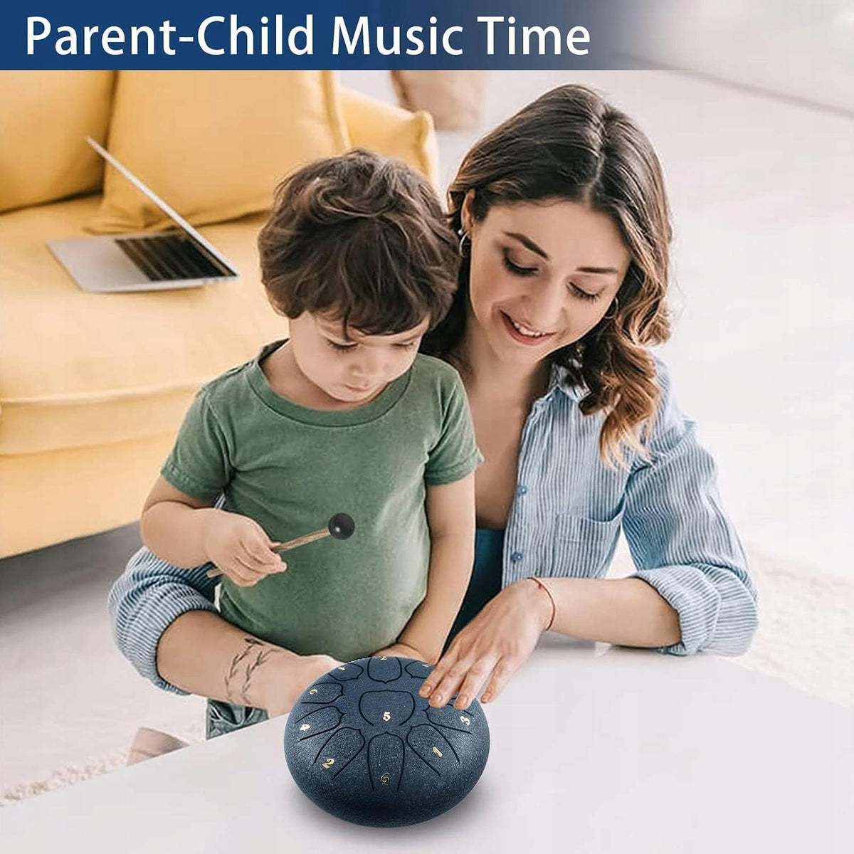 STEEL TONGUE DRUM DISC DRUM FOR CHILDREN 11 TONES 15CM Brand no brand