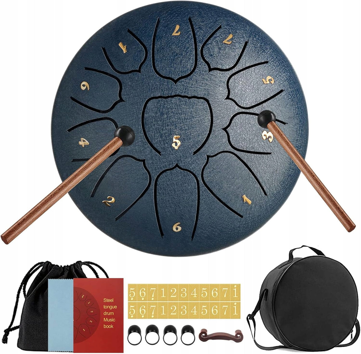 STEEL TONGUE DRUM DISC DRUM FOR CHILDREN 11 TONES 15CM