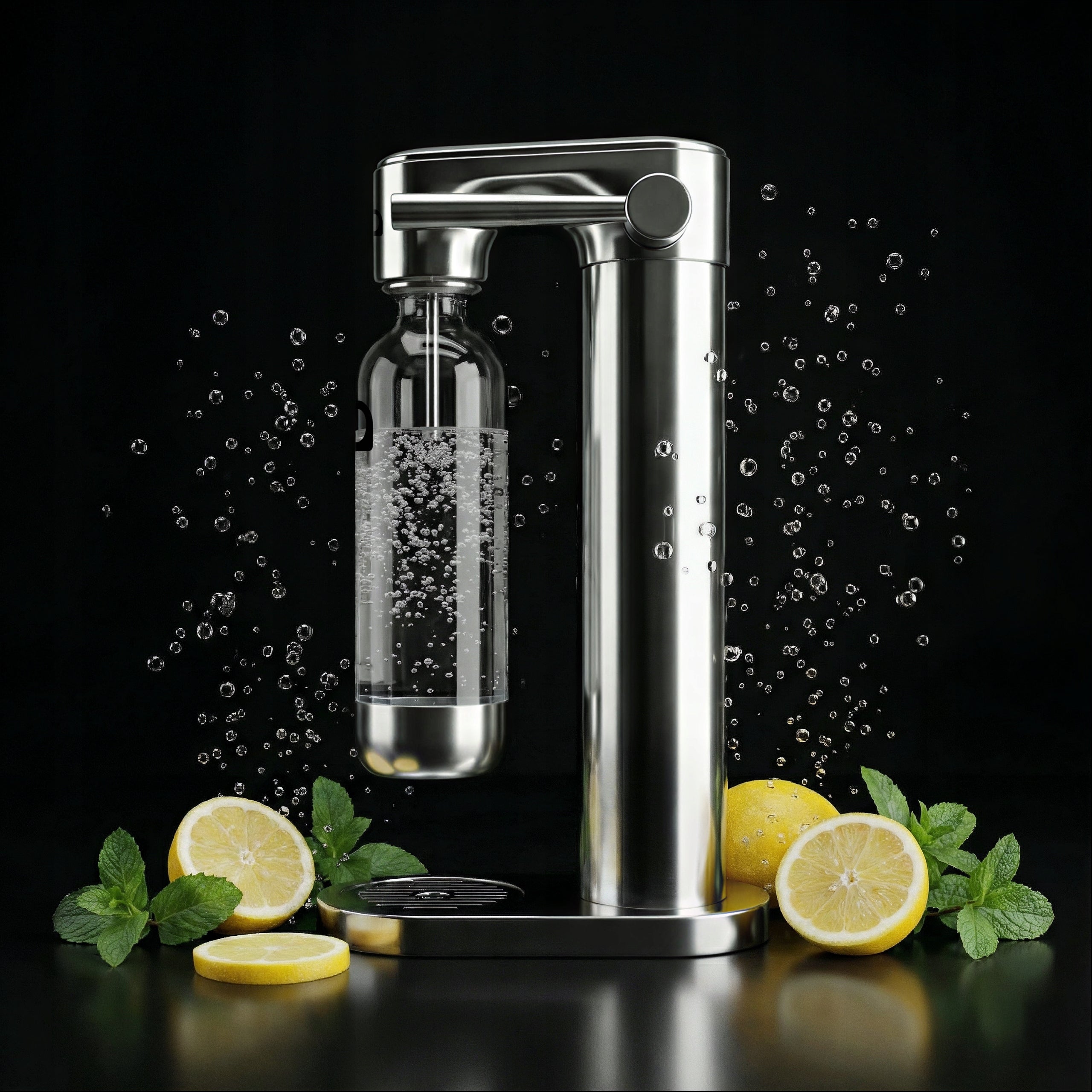 STEEL WATER SATURATOR 2X WATER BOTTLE AQUAFLOOW CYLINDER CO2 SET Manufacturer code AF18_SS_BS