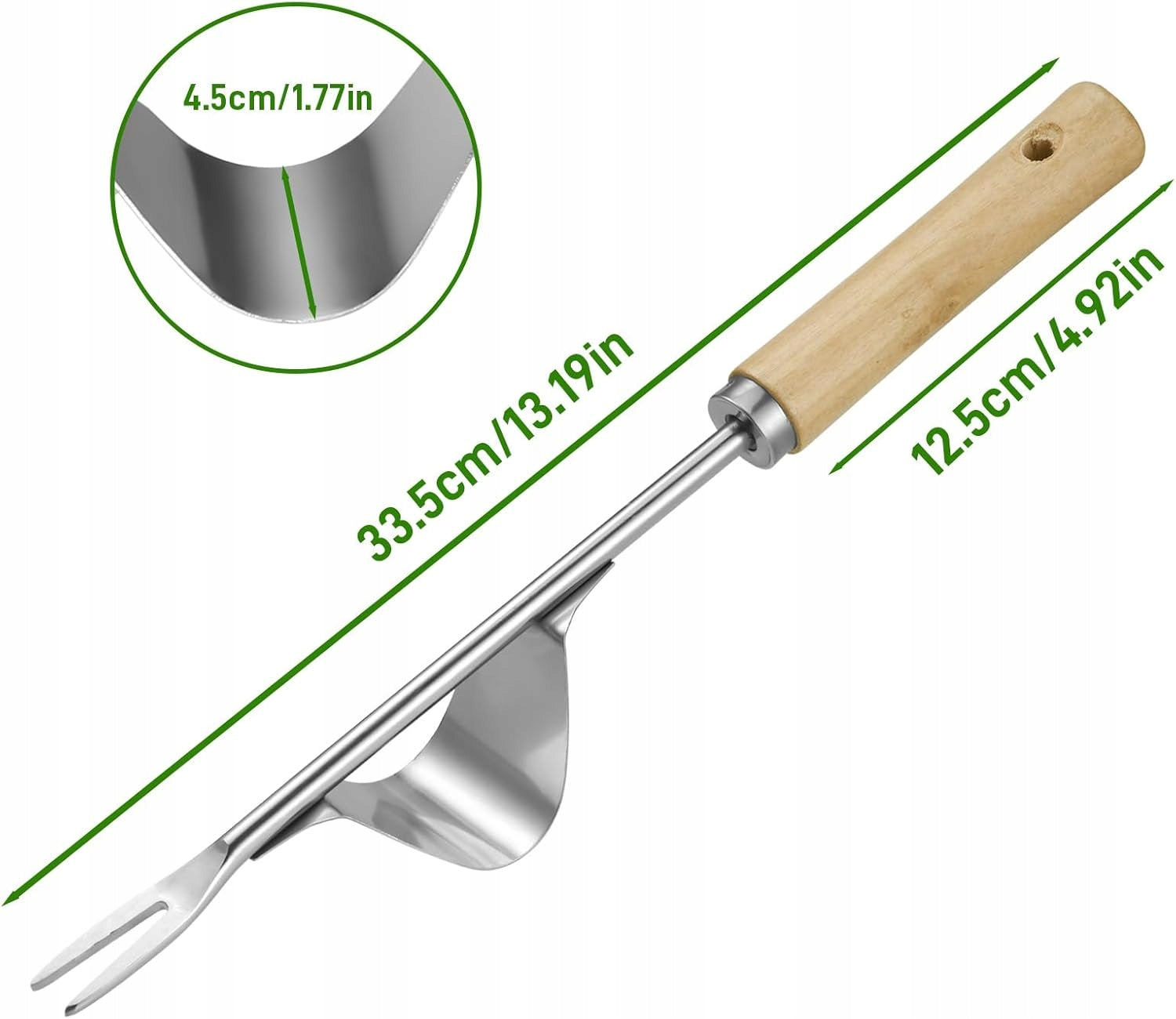 STEEL WEED REMOVAL TOOL WITH WOODEN HANDLE Manufacturer code NARZĘDZIE CHWASTY OGRODOWE STALOWE DREWN