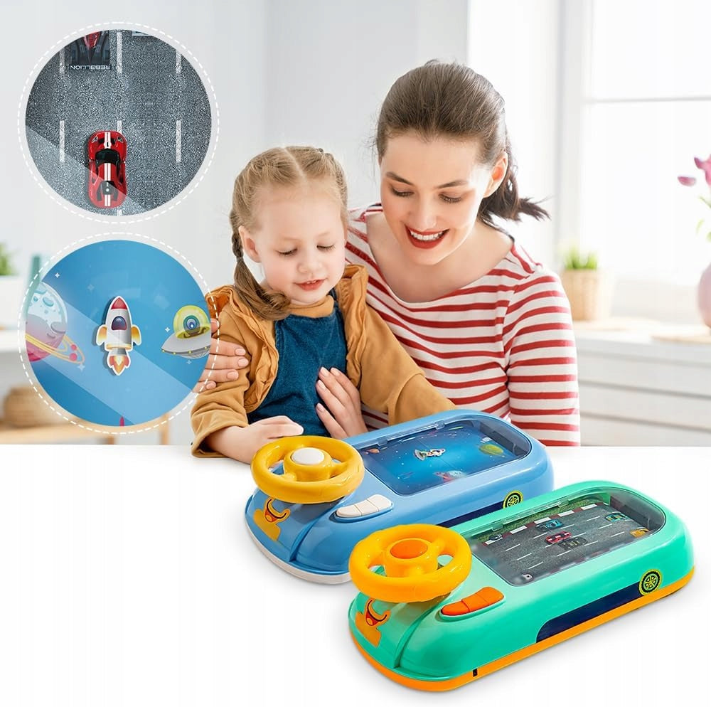 STEERING WHEEL CONSOLE FLIGHT SIMULATOR ROCKET INTERACTIVE SPACE TRACK Packaging status original