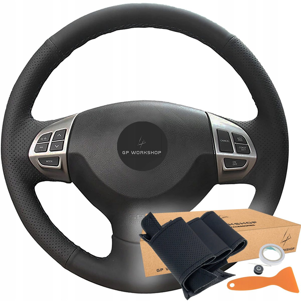 STEERING WHEEL COVER FOR CITROEN C-CROSSER STEERING WHEEL HEM