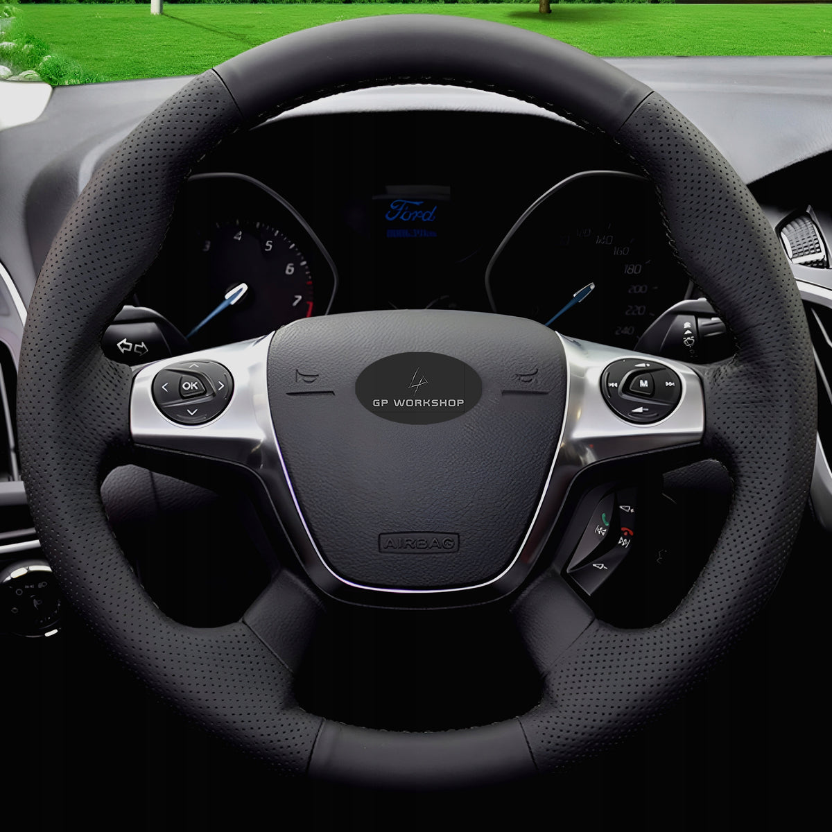 STEERING WHEEL COVER LEATHER FOR FORD FOCUS 3 C-MAX KUGA ESCAPE Manufacturer GPworkshop