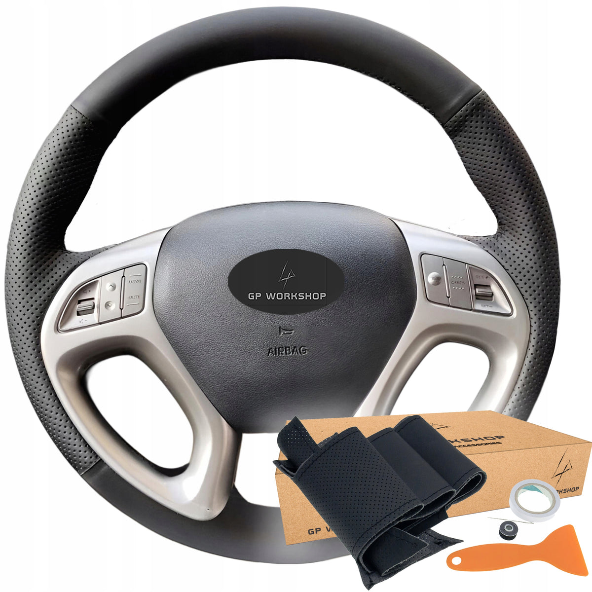 STEERING WHEEL COVER LEATHER FOR HYUNDAI IX35 TUCSON 2011-2015