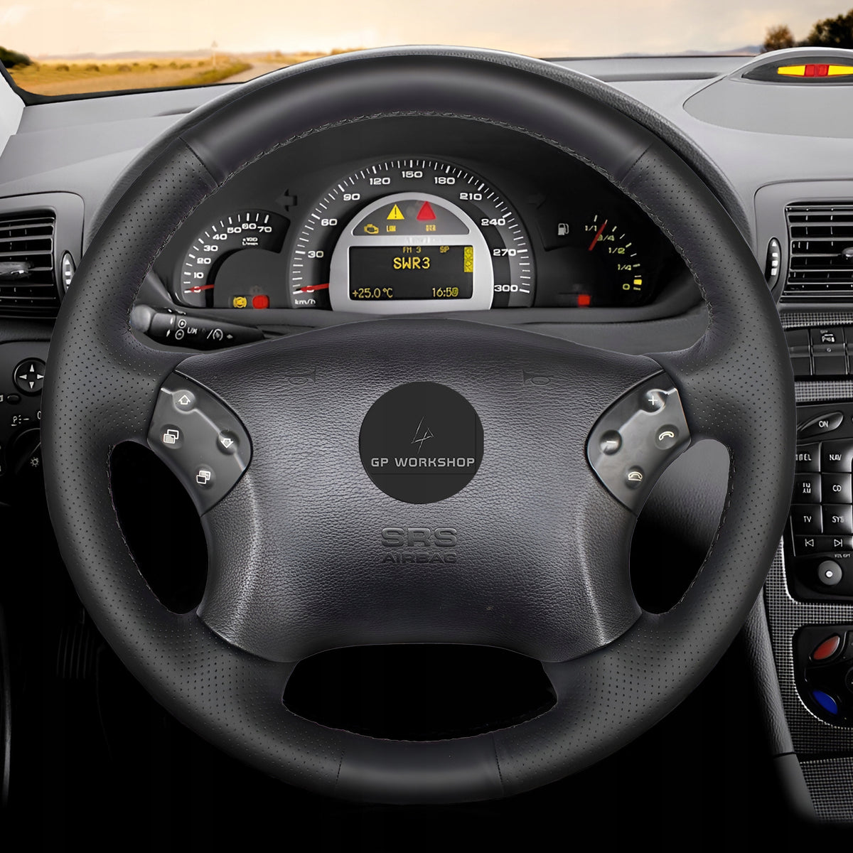 STEERING WHEEL COVER LEATHER FOR MERCEDES C W203 2001-2007 Manufacturer GPworkshop