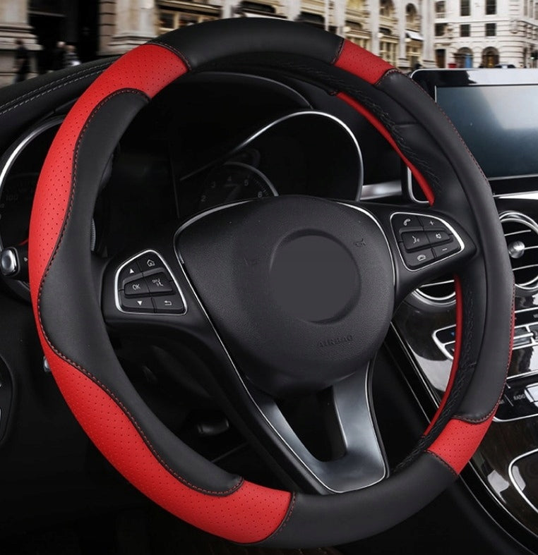 STEERING WHEEL COVER RED UNIVERSAL GIFT Manufacturer no brand