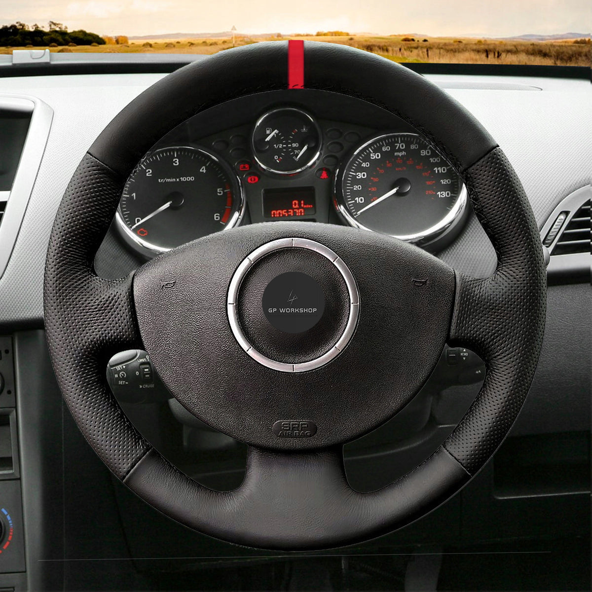 STEERING WHEEL COVER SKIN FOR RENAULT MEGANE II SCENIC KANGO Manufacturer GPworkshop
