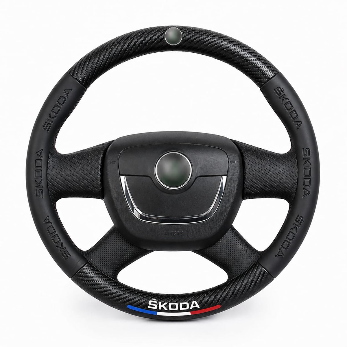 STEERING WHEEL COVER SKODA OCTAVIA I II FABIA 2 ROOMSTER SUPERB LEATHER