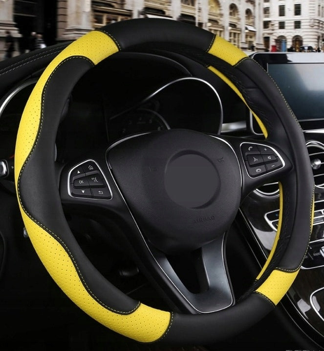 STEERING WHEEL COVER YELLOW UNIVERSAL GIFT Manufacturer no brand