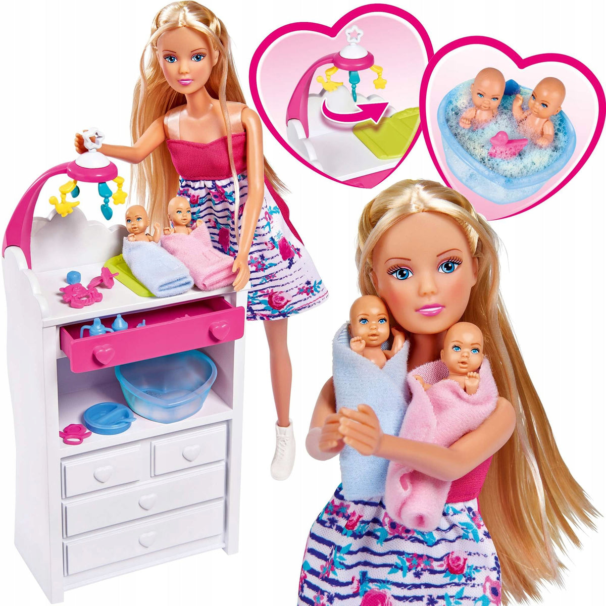 STEFFI DOLL PREGNANT TWINS + ACCESSORIES SIMBA