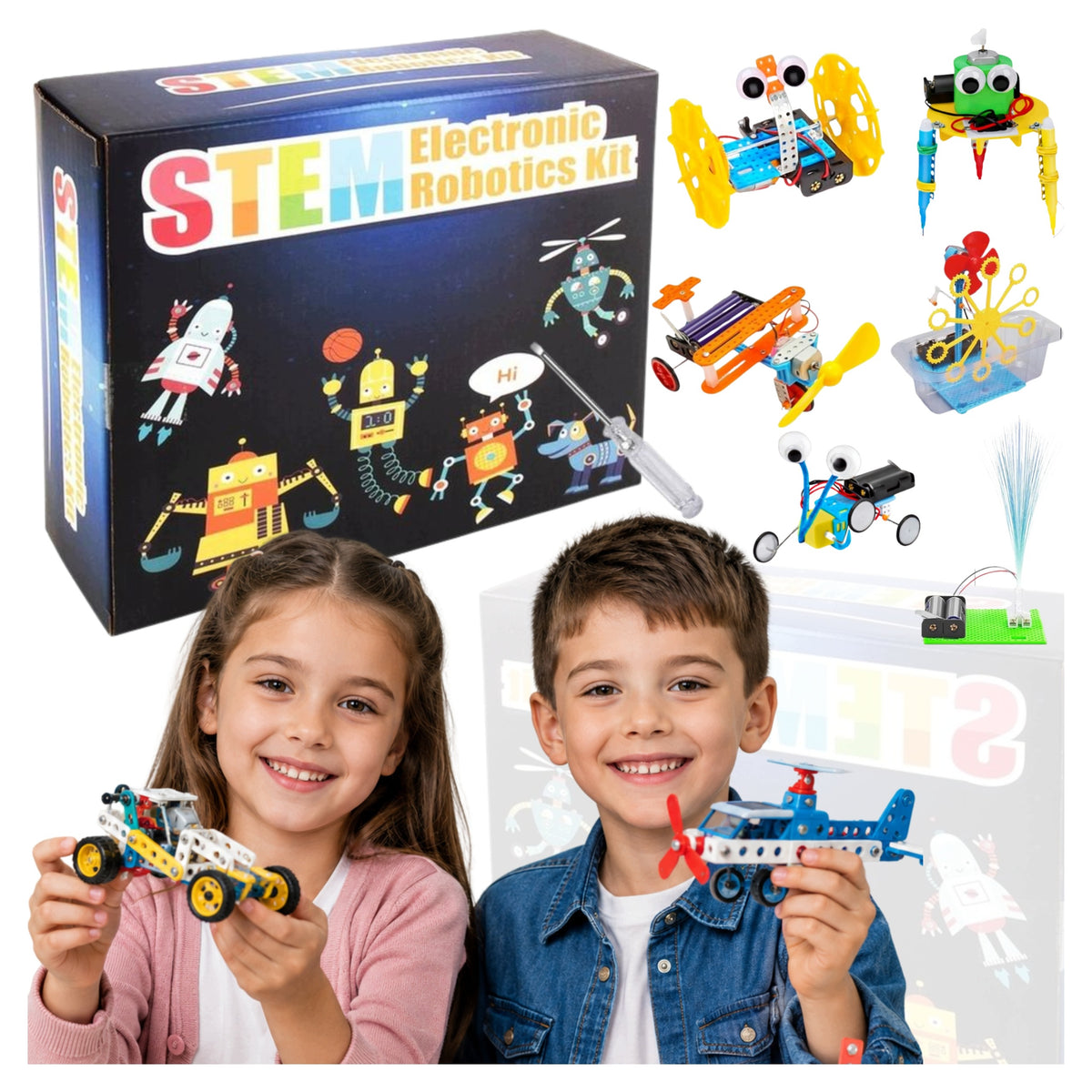 STEM CONSTRUCTION EDUCATIONAL KIT 6in1 ROBOTICS ELECTRONICS KIDS EBOOK