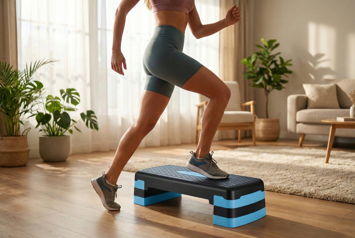STEP FOR AEROBICS 3-STAGE FITNESS ADJUSTABLE CARDIO WORKOUT ADJUSTABLE Manufacturer code BLF-12BKBE