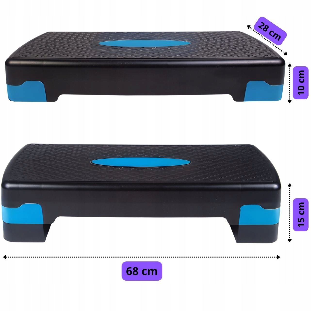 STEP PLATFORM FOR EXERCISE FITNESS AEROBICS 2 STAGE ADJUSTABLE DURABLE Packaging status original