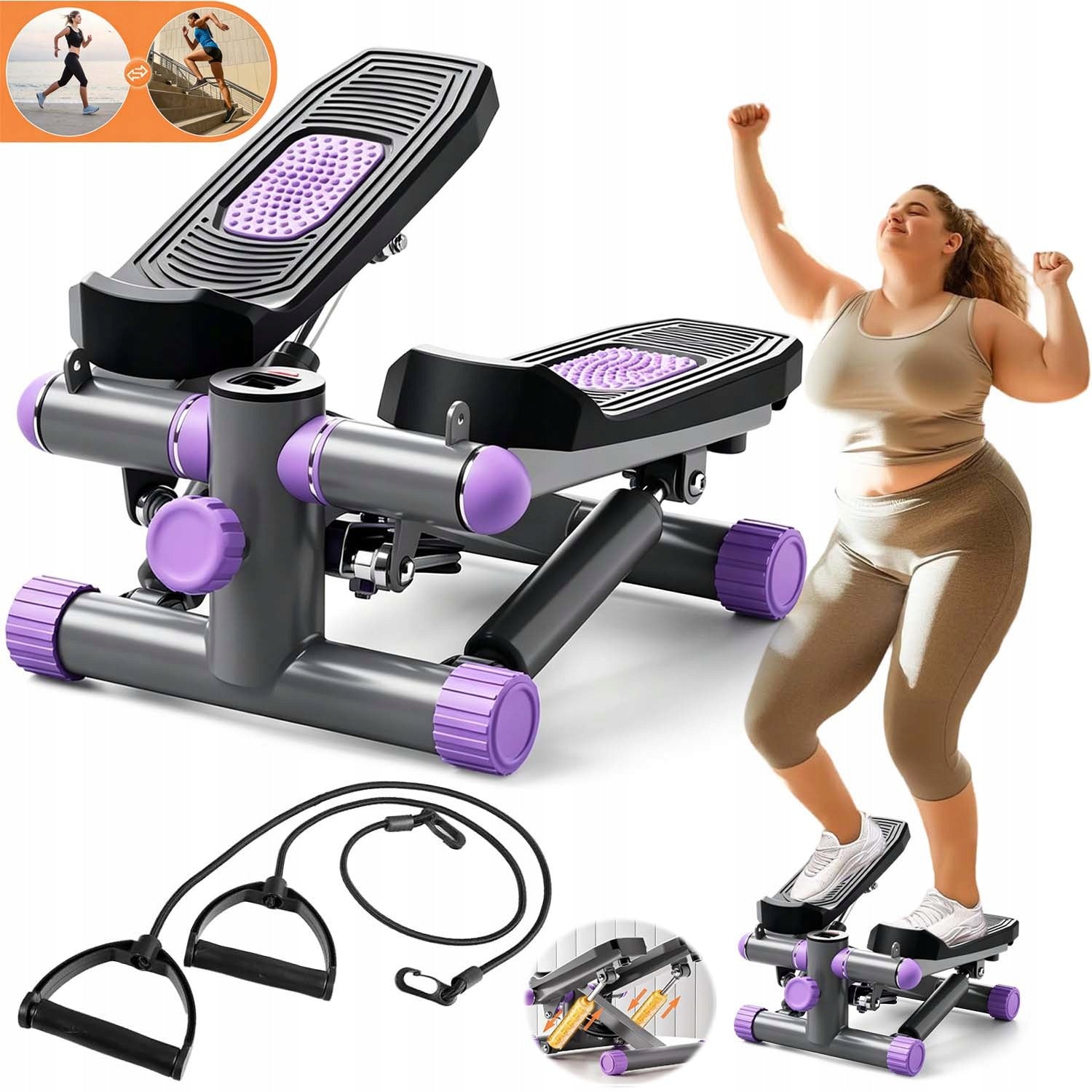 STEP STEPPER FITNESS EXERCISE STAIRCASE WITH STEP COUNTER ROAM UP TO 150KG