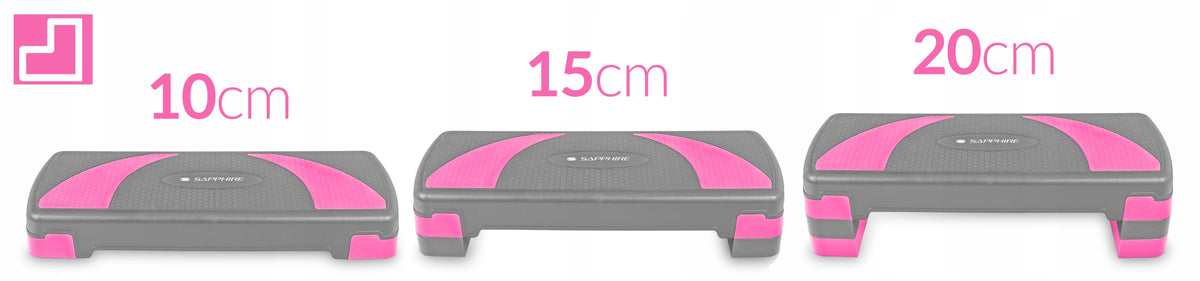 STEP for fitness exercises 3 DEGREES for aerobics LARGE 78CM adjustable PLATFORM EAN (GTIN) 5903228925207