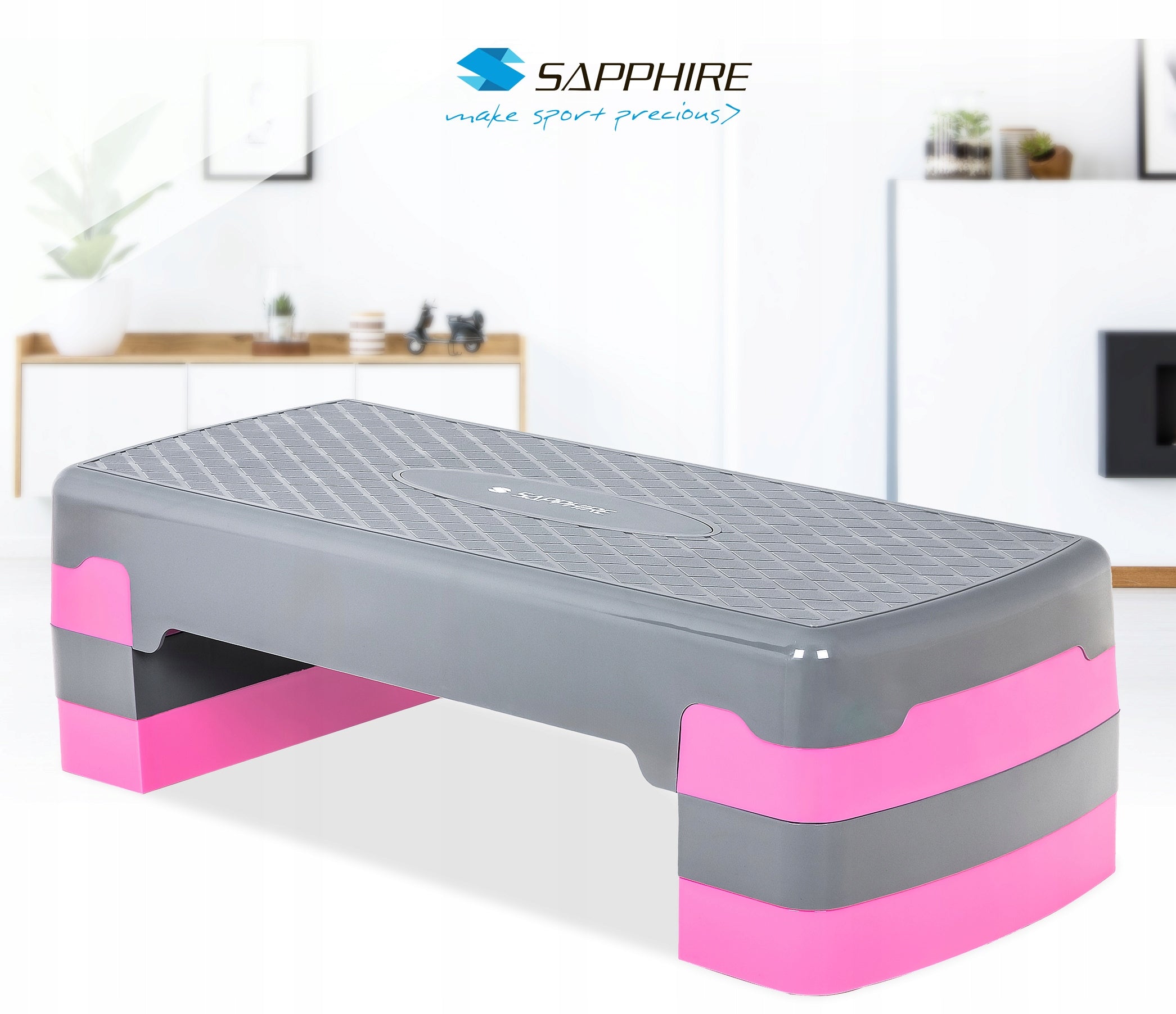 STEP for fitness exercises AEROBICS 3 degrees SAPPHIRE SG-048 modular PLATFORM Packaging status original