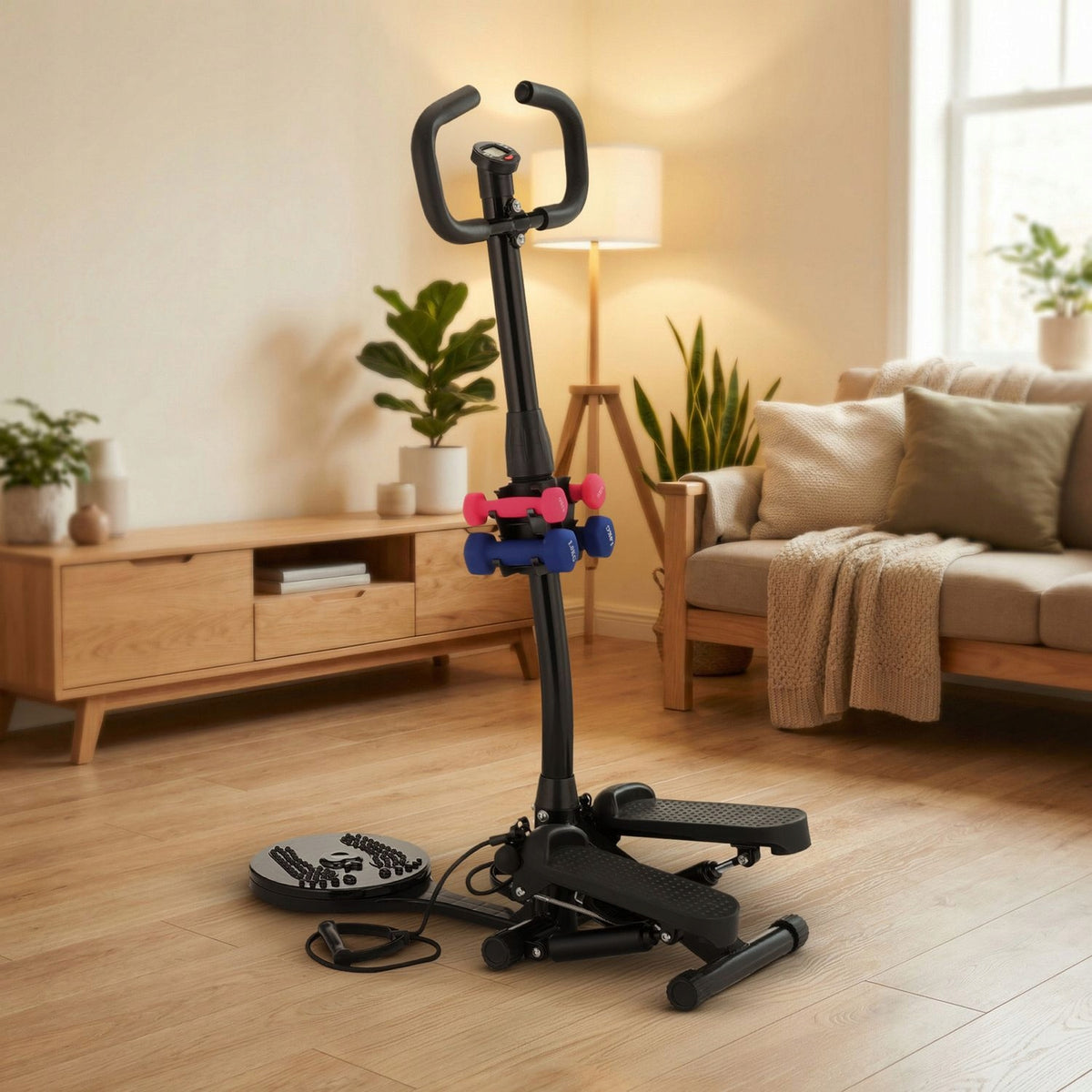 STEPPER WITH TWISTER COLUMN AND DUMBBELLS COUNTER SET 3IN1 XST1000 GYMTEK Model XST1000