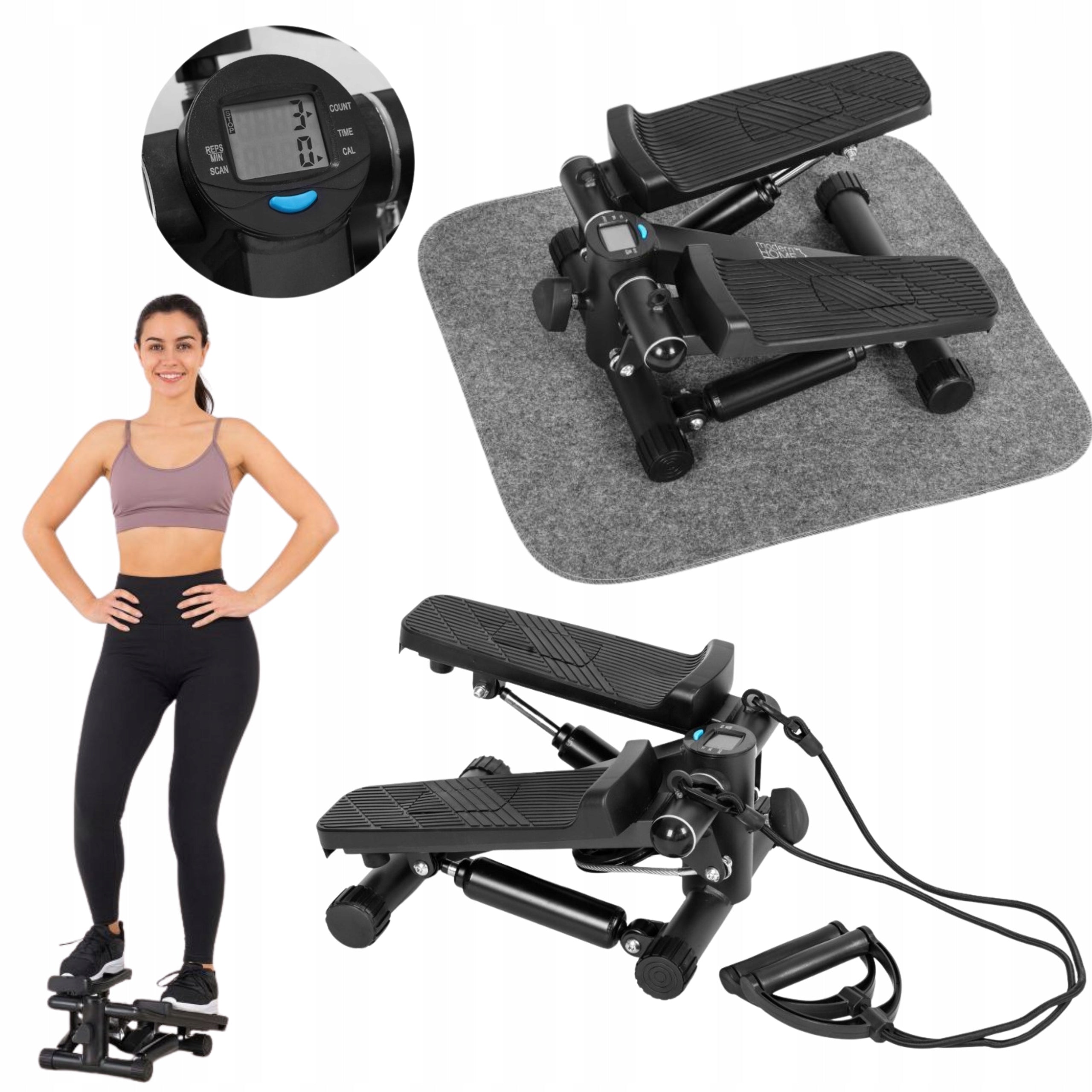 STEPPER step 2in1 Stepper with LINKS for exercise stairs LCD FITNESS COUNTER