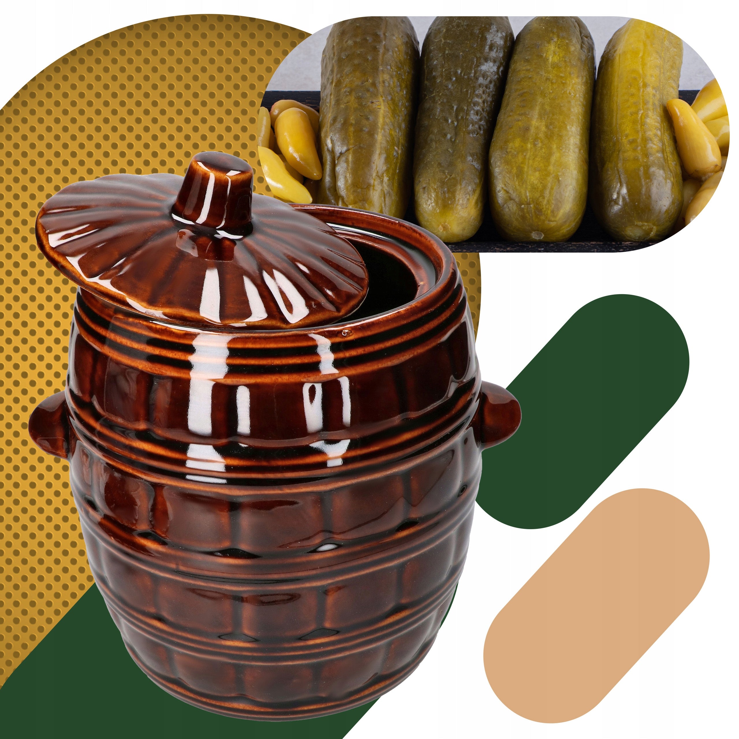 STONE BARREL 5 L CUCUMBER STEERING POT Brand Kotarbau