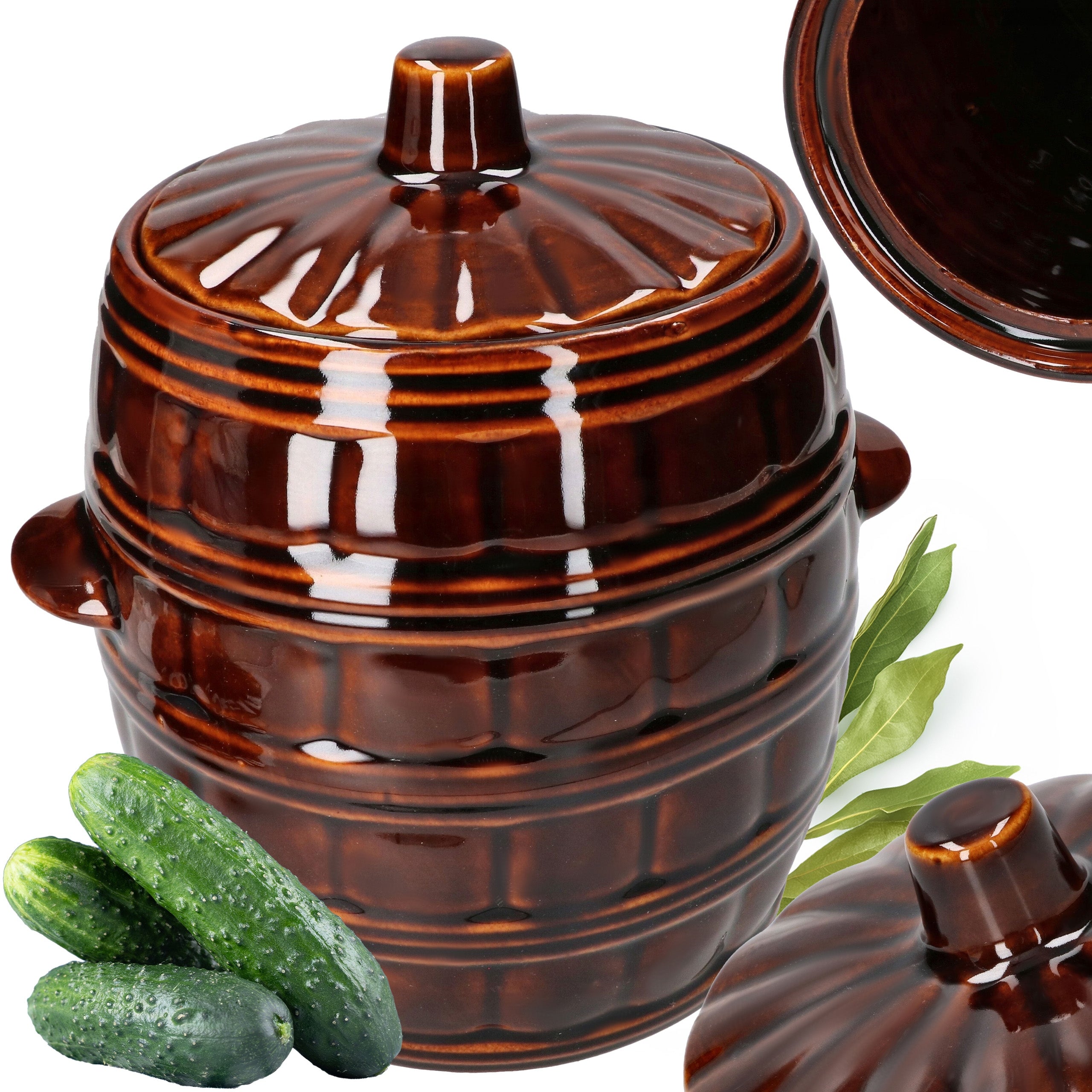 STONE BARREL 5 L CUCUMBER STEERING POT