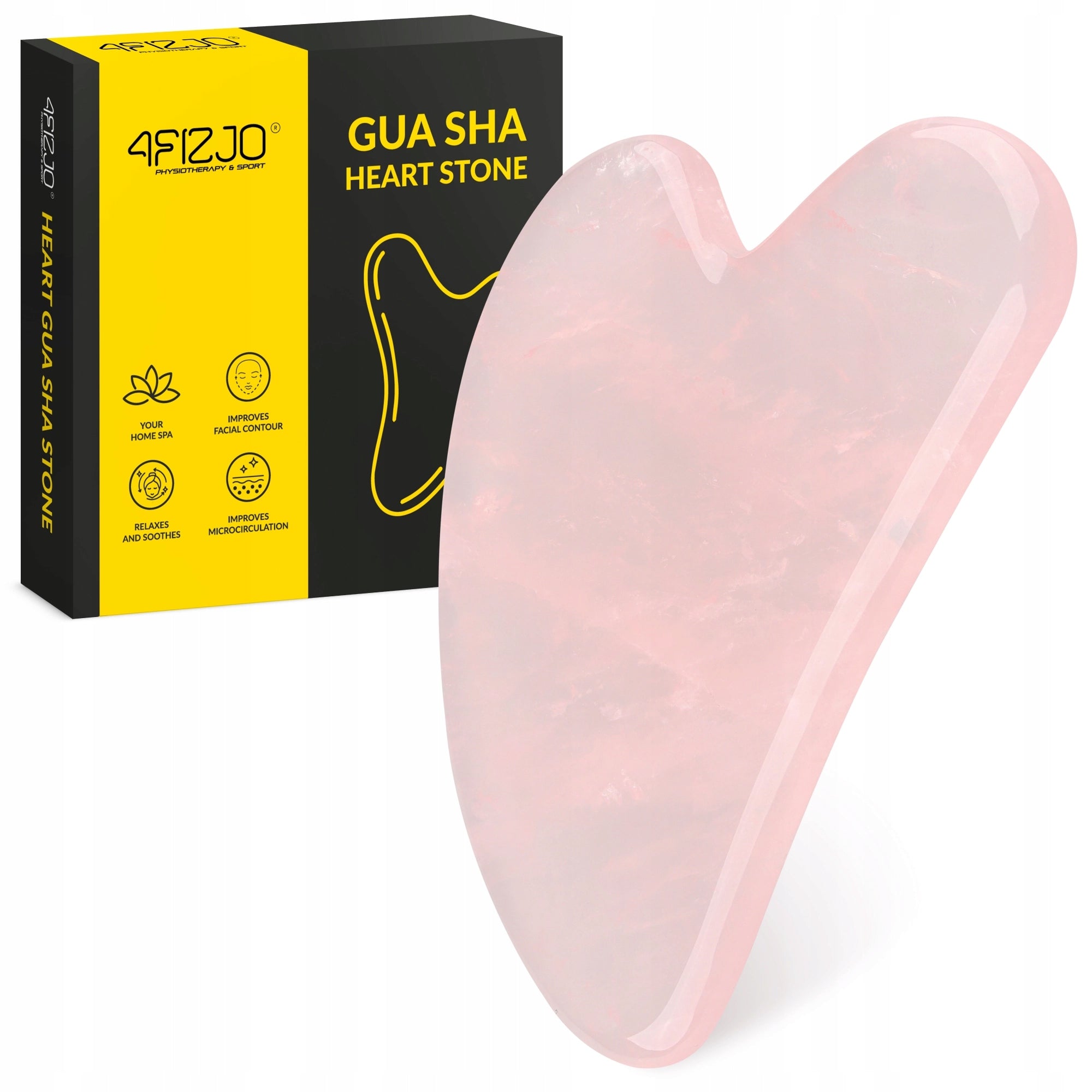 STONE GUA SHA QUARTZ MASSAGER FOR FACE AND NECK NATURAL PLATE LIFTING