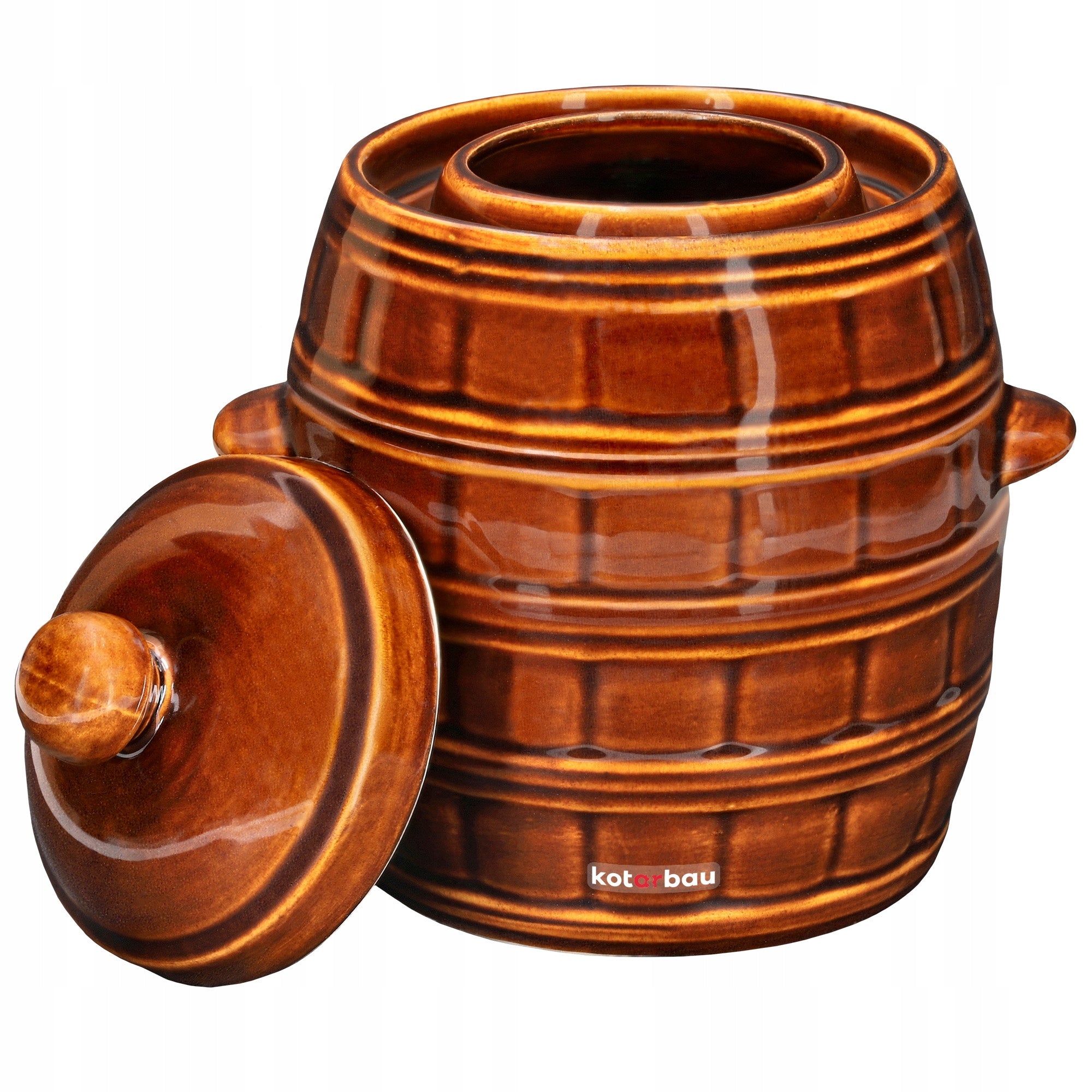 STONEWARE BARREL FOR PICKLING CUCUMBERS CABBAGE COLLAR POT STONEWARE 5 L