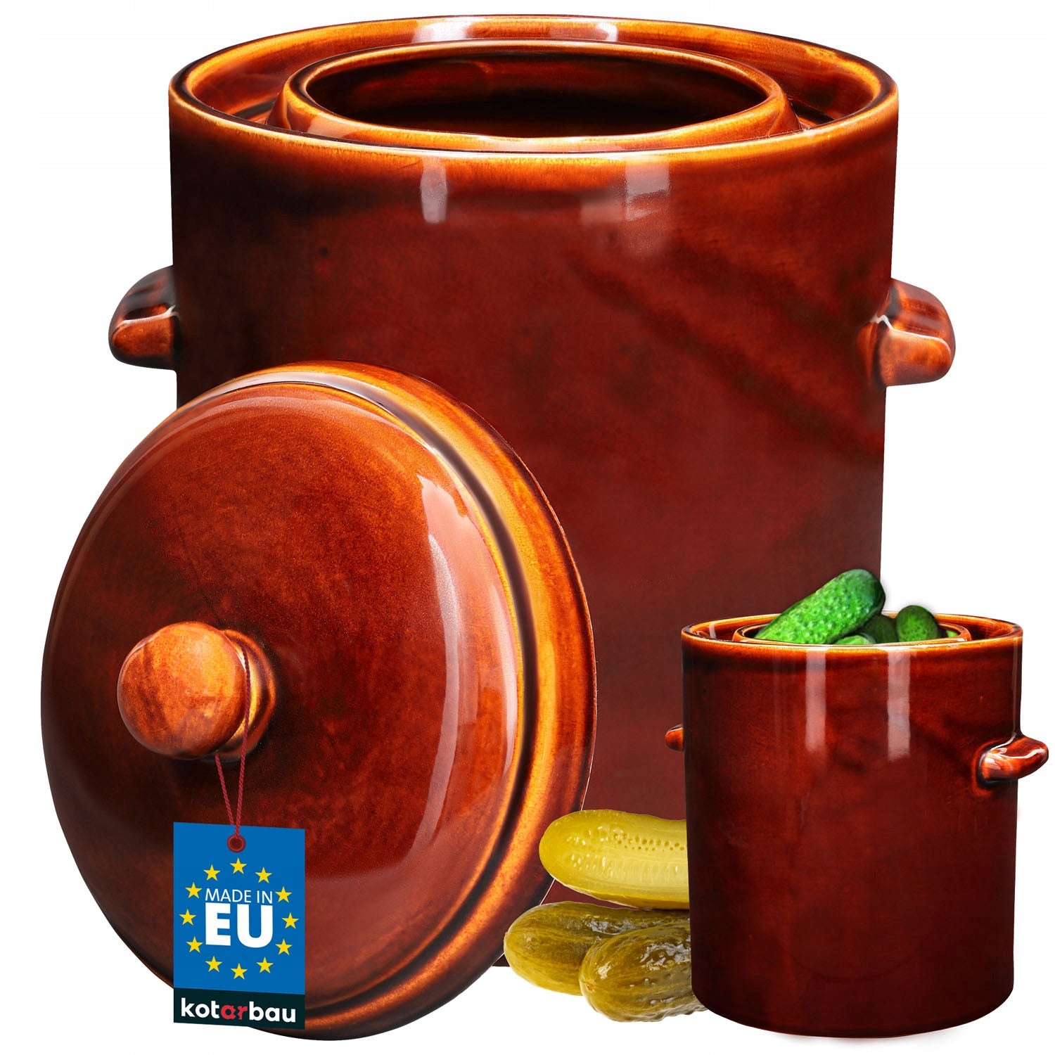 STONEWARE BARREL POT 10L HERMETIC STONEWARE FOR PICKING CUCUMBER CABBAGE