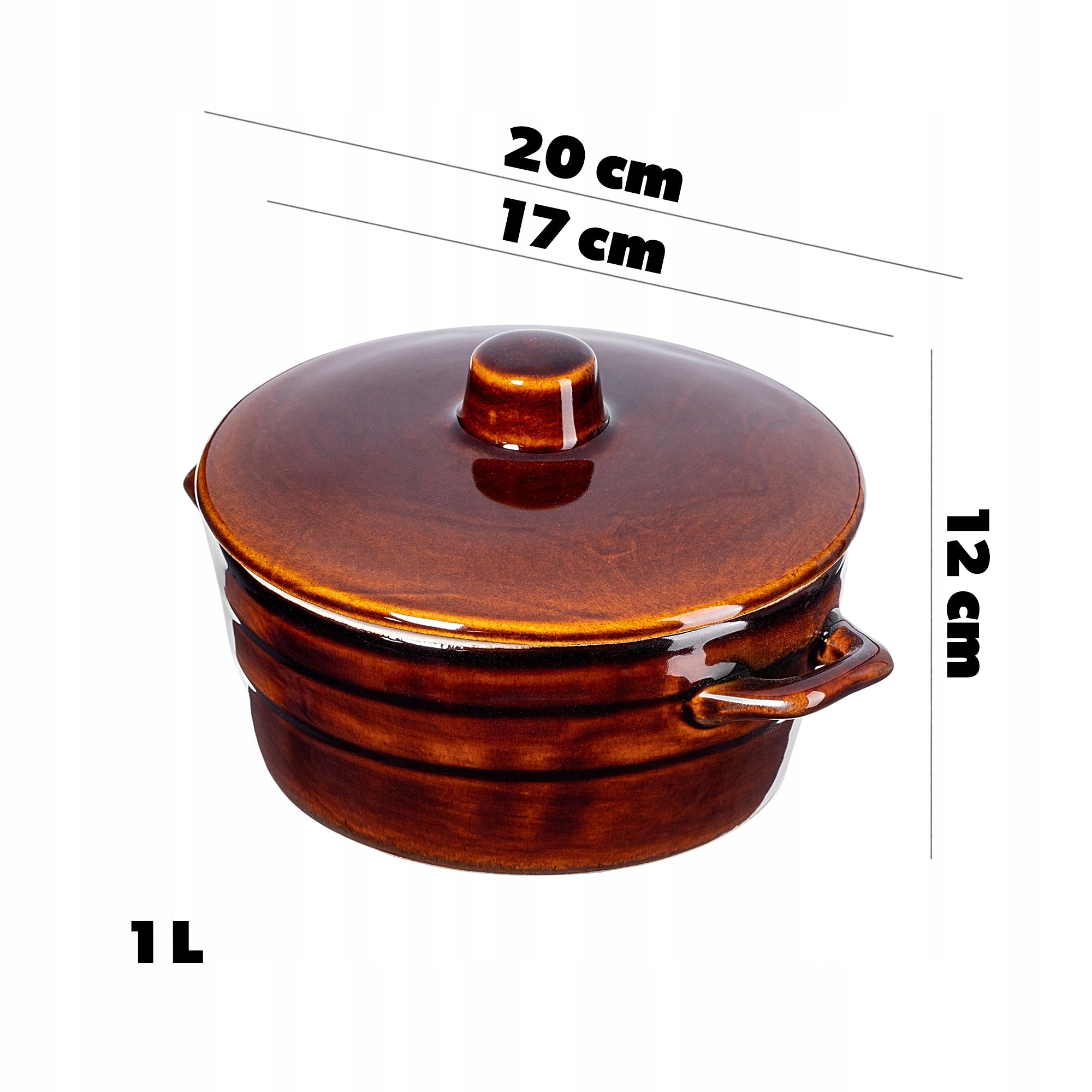 STONEWARE CERAMIC BARREL 1 L CUCUMBER LARD POT WITH STONEWARE LID Manufacturer code K8666