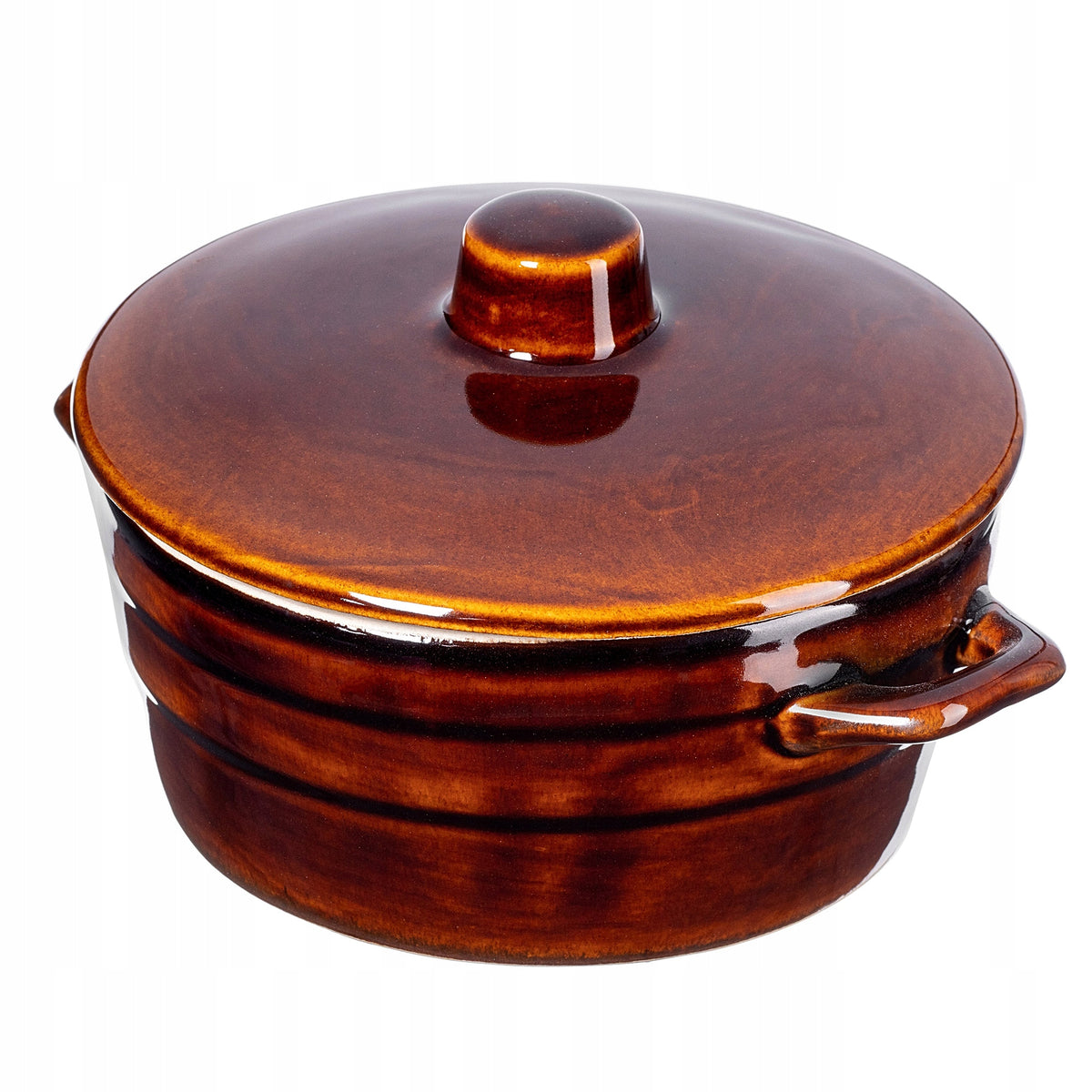 STONEWARE CERAMIC BARREL 1 L CUCUMBER LARD POT WITH STONEWARE LID