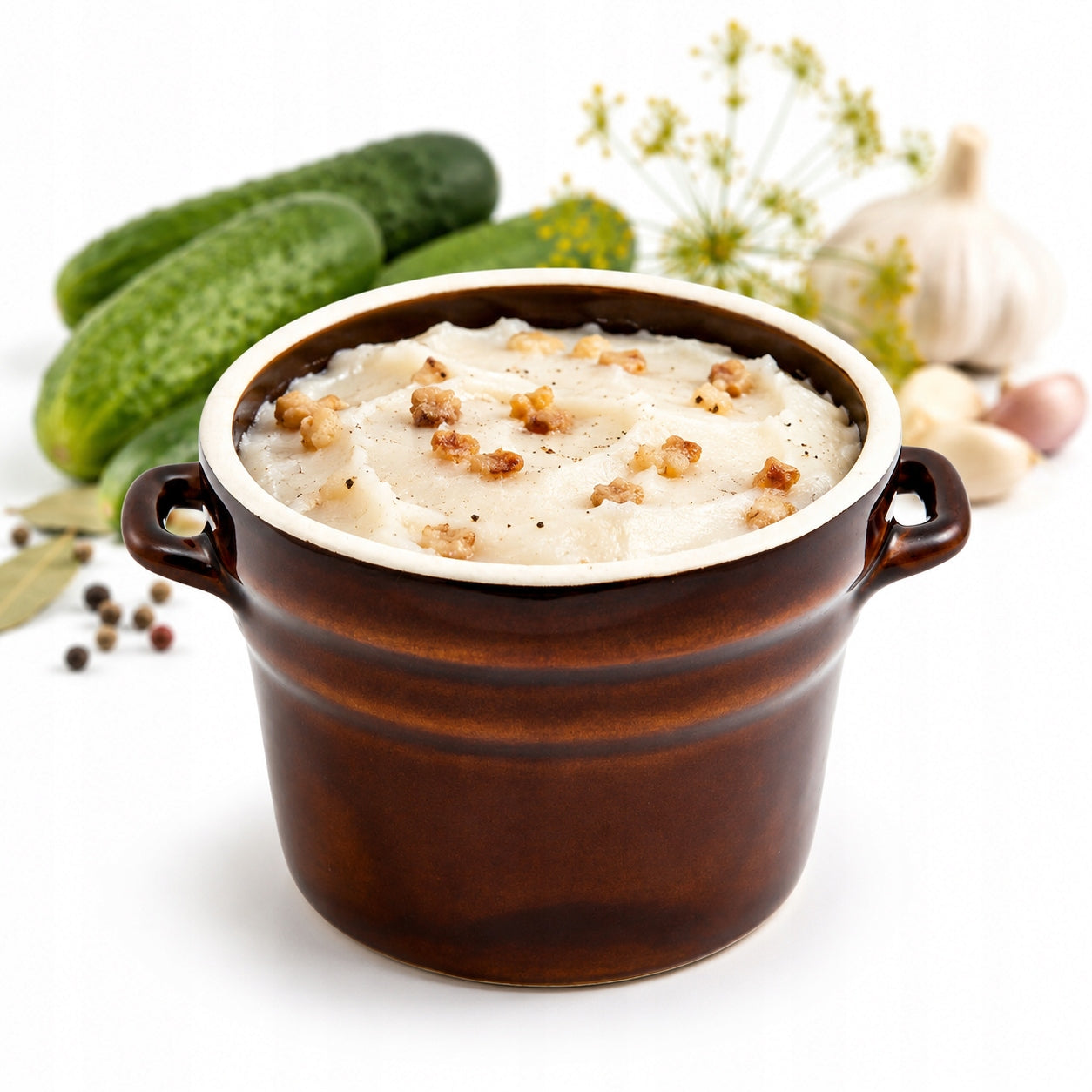 STONEWARE CERAMIC POT 0,5 L STONEWARE FOR PICKLING CUCUMBERS AND LARD