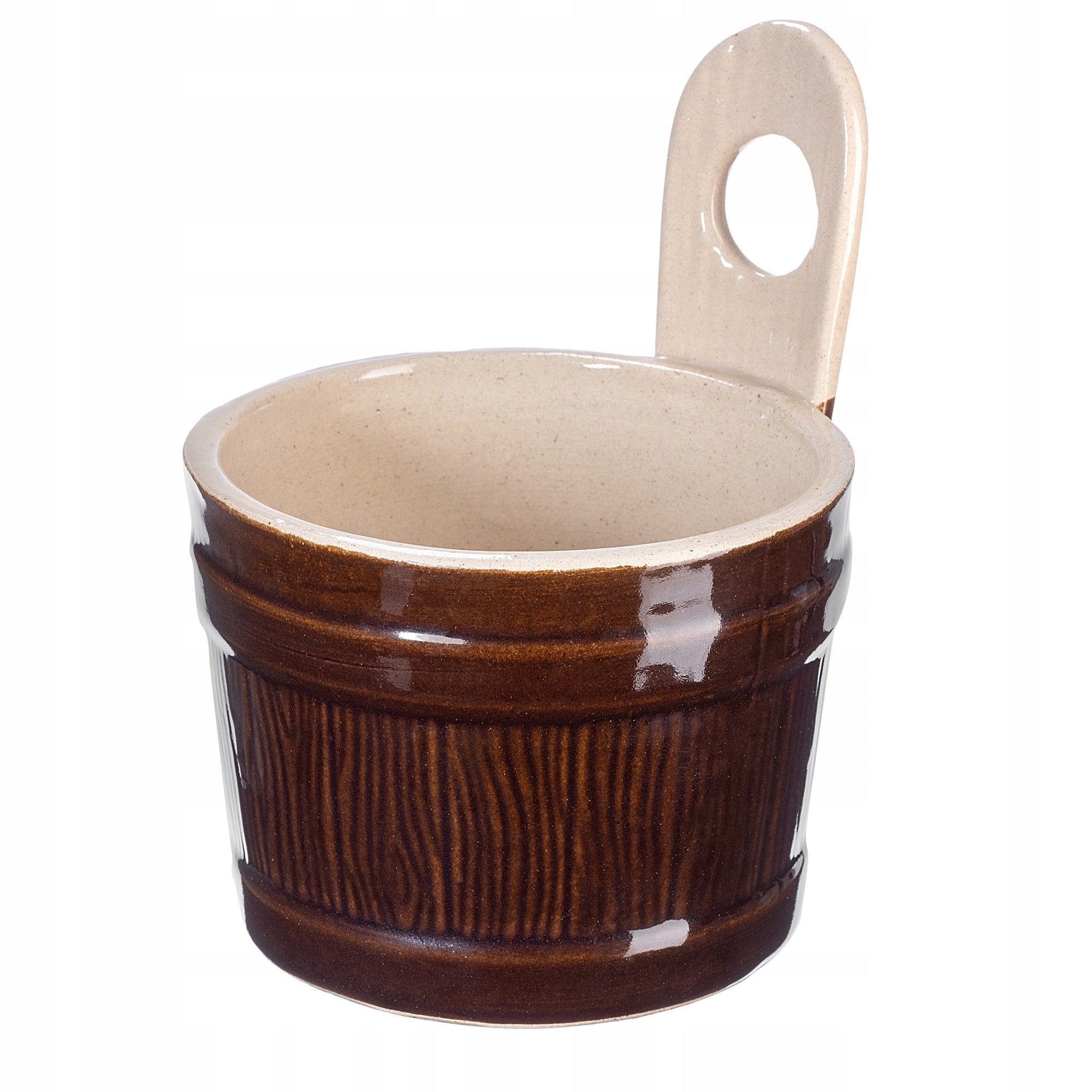 STONEWARE POT MILK SKOPEK 1L FOOD DISH STONEWARE POLAND