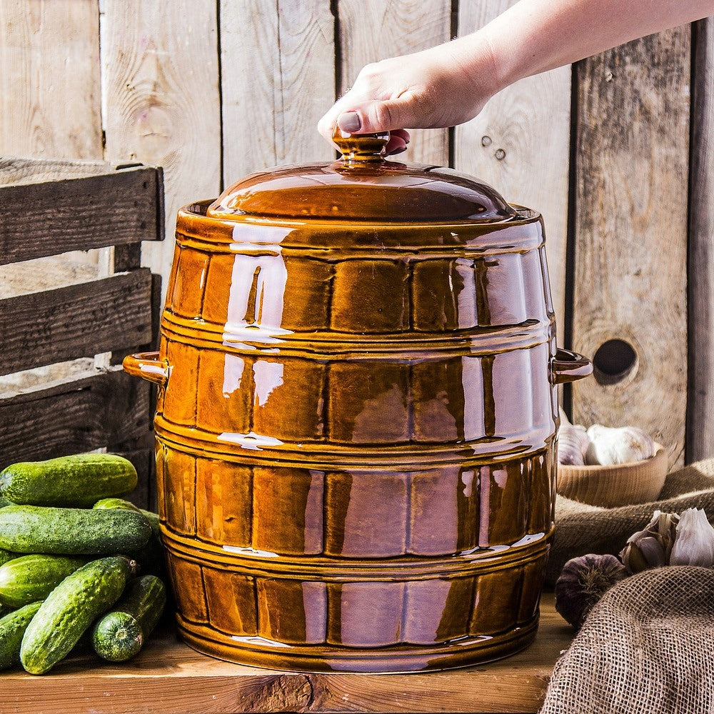 STONEWARE POT barrel for pickling cabbage 16 l K3 Capacity 16 l