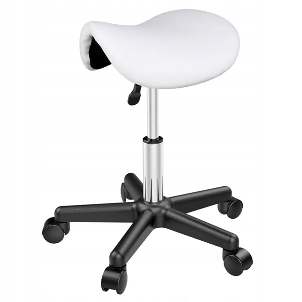 STOOL COSMETIC SADDLE STOOL YAHEETECH WHITE 591510W