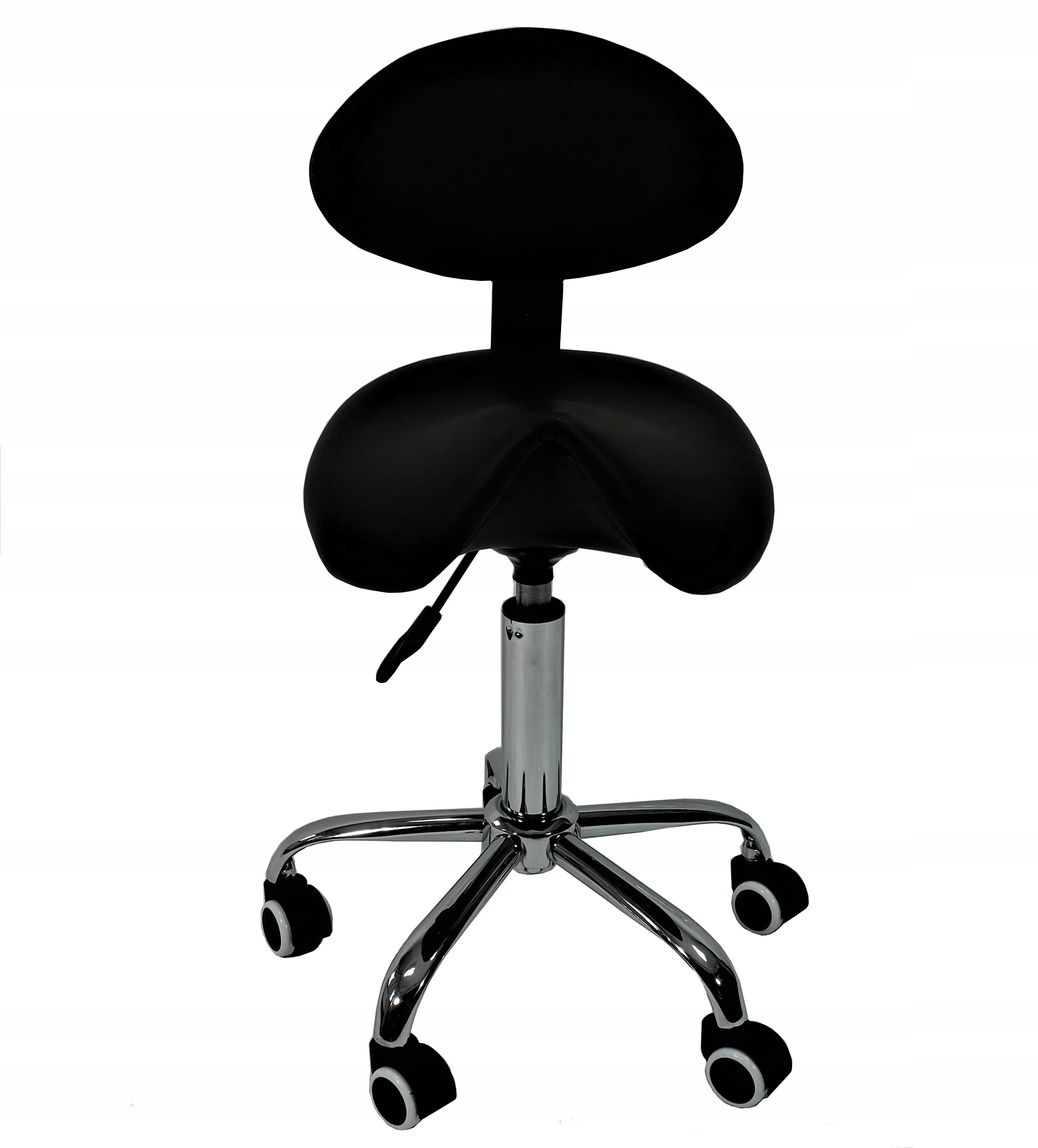 STOOL COSMETIC STOOL SADDLE CHAIR BACKREST BLACK Upholstery color black