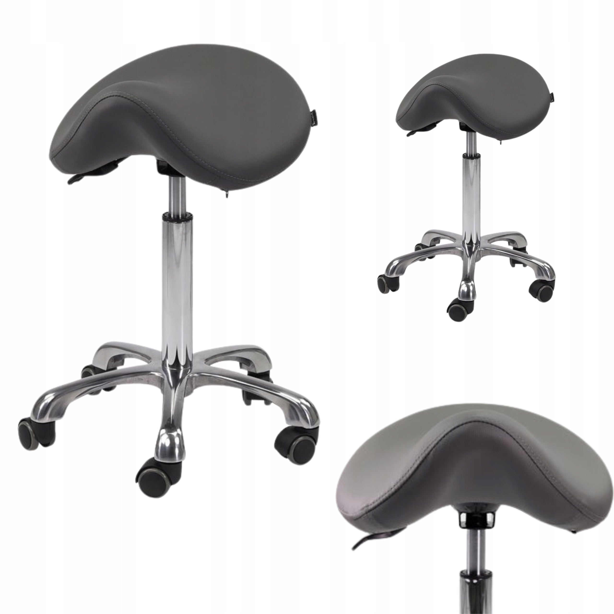 STOOL ON WHEELS ROTATING ALMA SADDLE FOR BEAUTY SALON HABYS Packaging status original