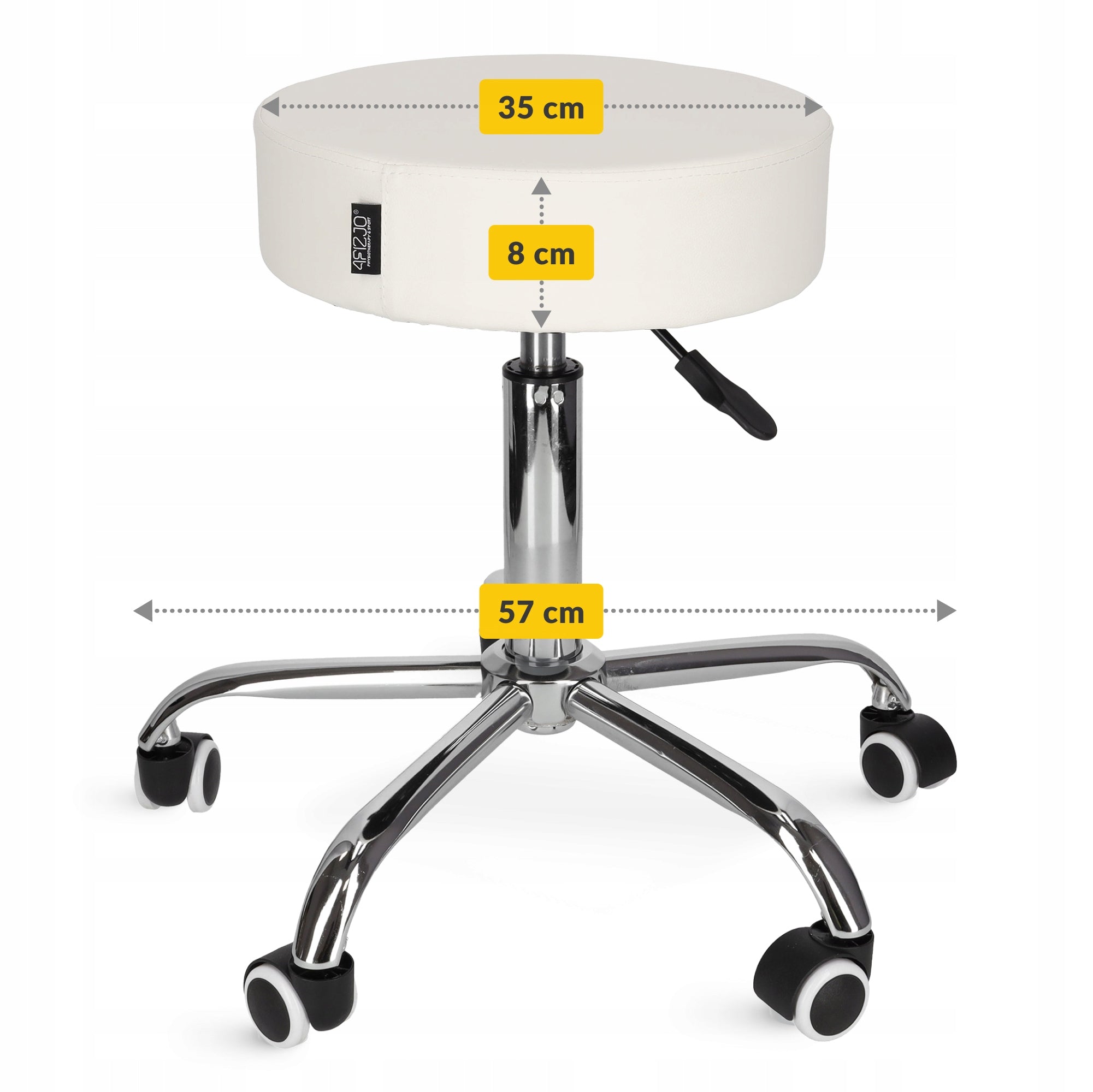 STOOL SWIVEL CIRCLE OFFICE EQUIPMENT WITH COSMETIC WHEELS PURE EAN (GTIN) 5907739319654