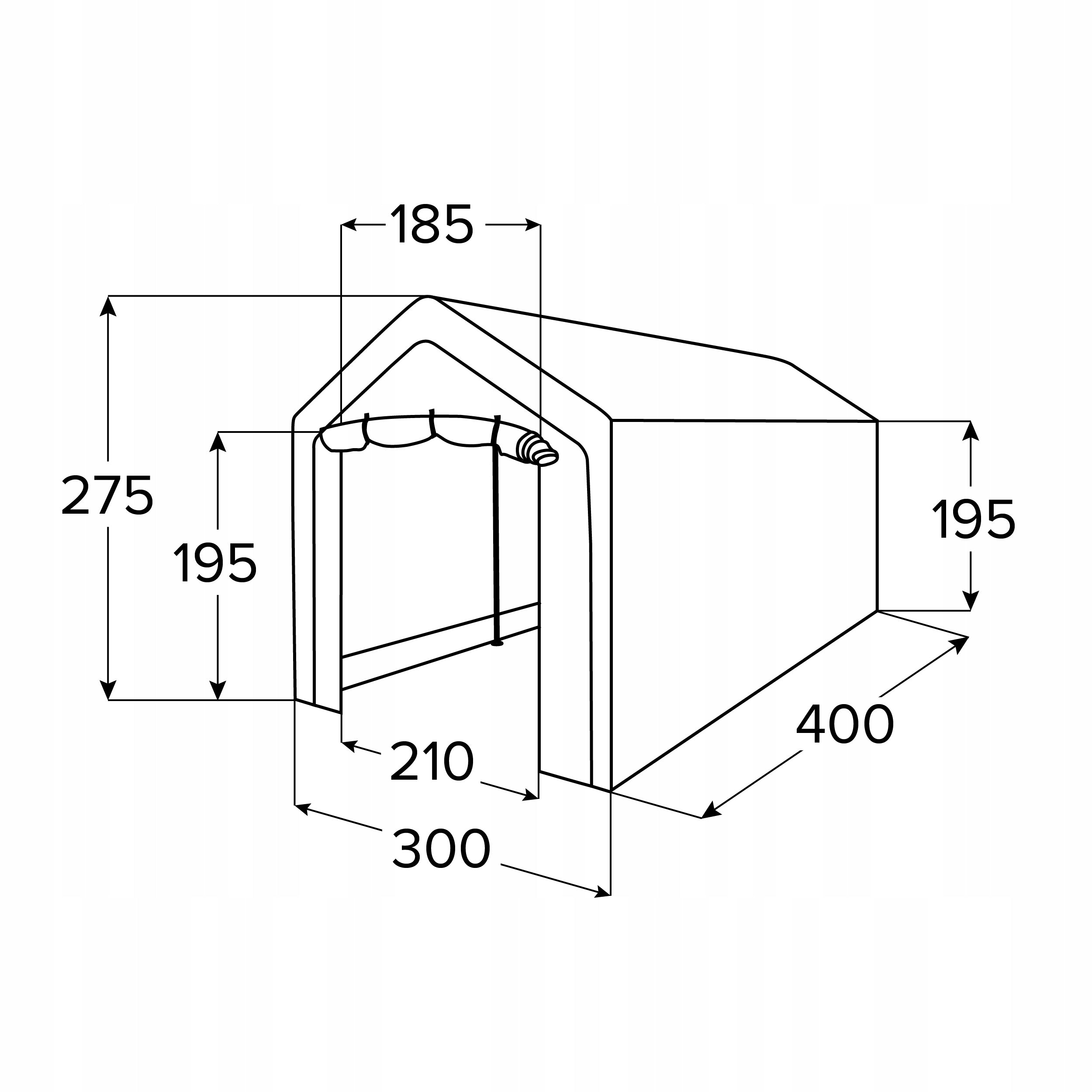 STORAGE GARAGE TENT 3X4 M PE STRONG CARPORT GARAGE WORKSHOP NG 1 Packaging status original