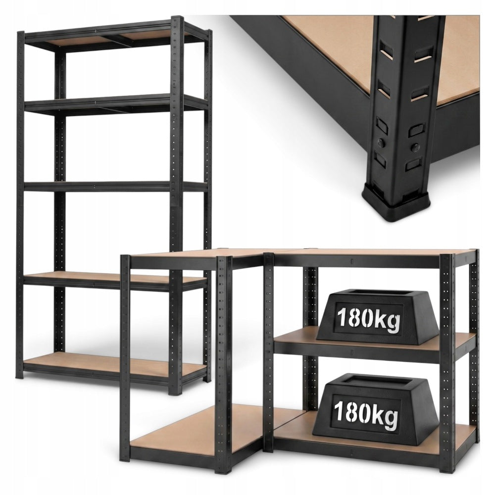 STORAGE RACK 180x90x40CM METAL GALVANIZED AND PAINTED 5 SHELVES 900 KG.
