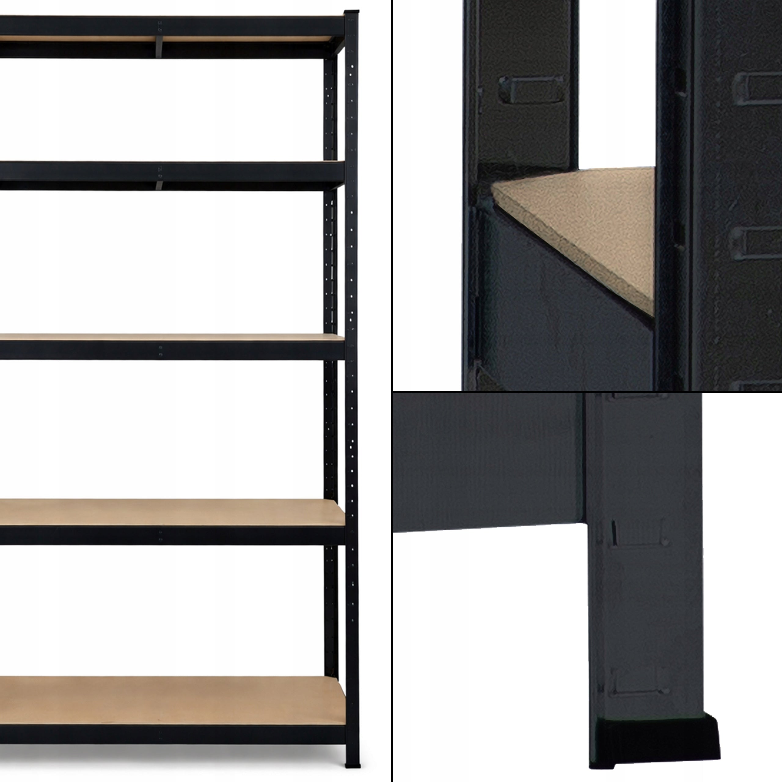 STORAGE RACK METAL CABINET SHELF BASEMENT GARAGE 150x75x30cm BLACK Manufacturer Kontrast