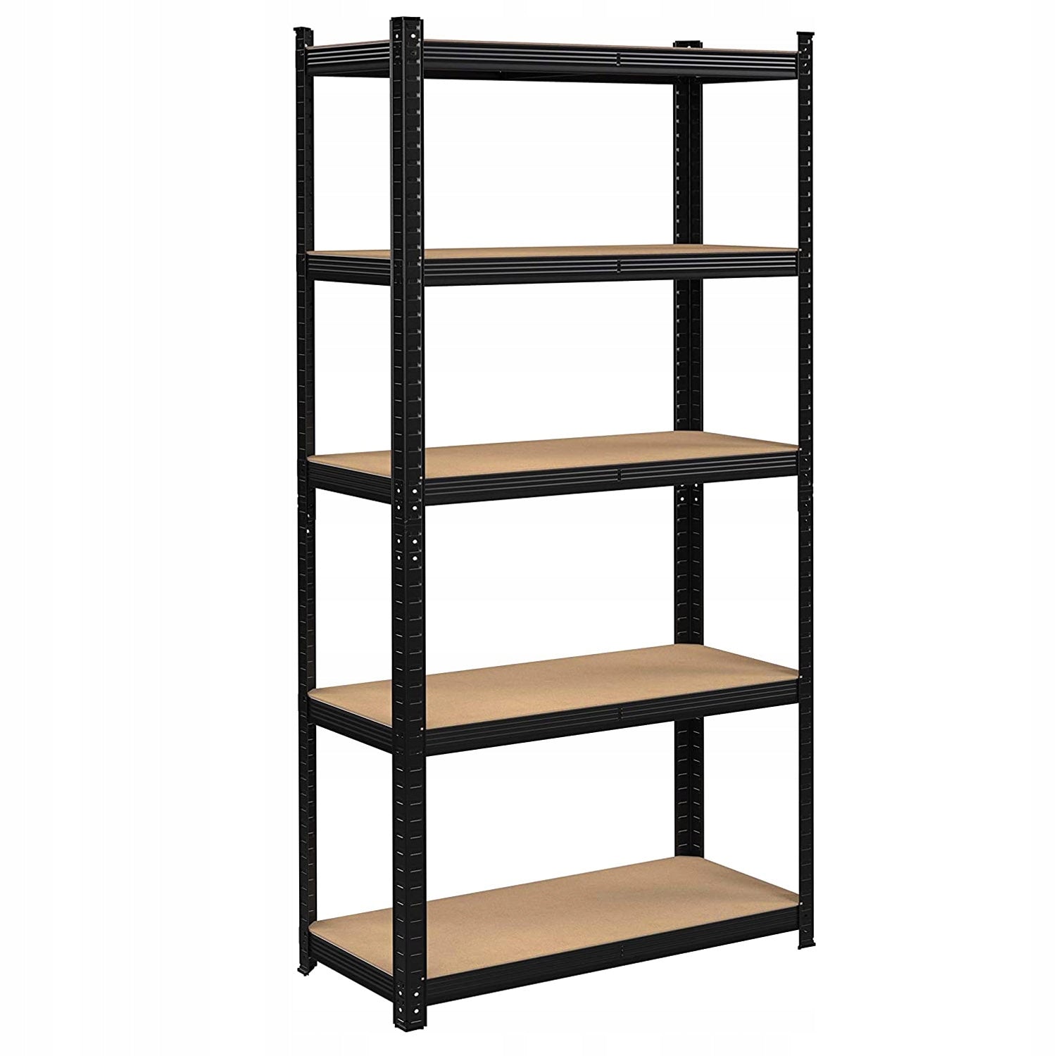 STORAGE RACK METAL GARAGE BLACK 2in1 PANTRY BASEMENT GARAGE 180cm Product depth 30 cm