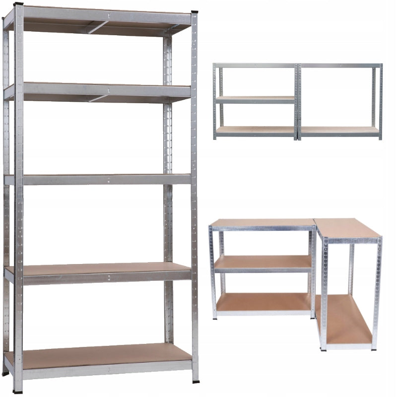 STORAGE RACK METAL WARDROBE SHELF MDF 875 KG 180x90x40 CM Manufacturer code Regał magazynowy 180x90x40 cm - 5 Półek